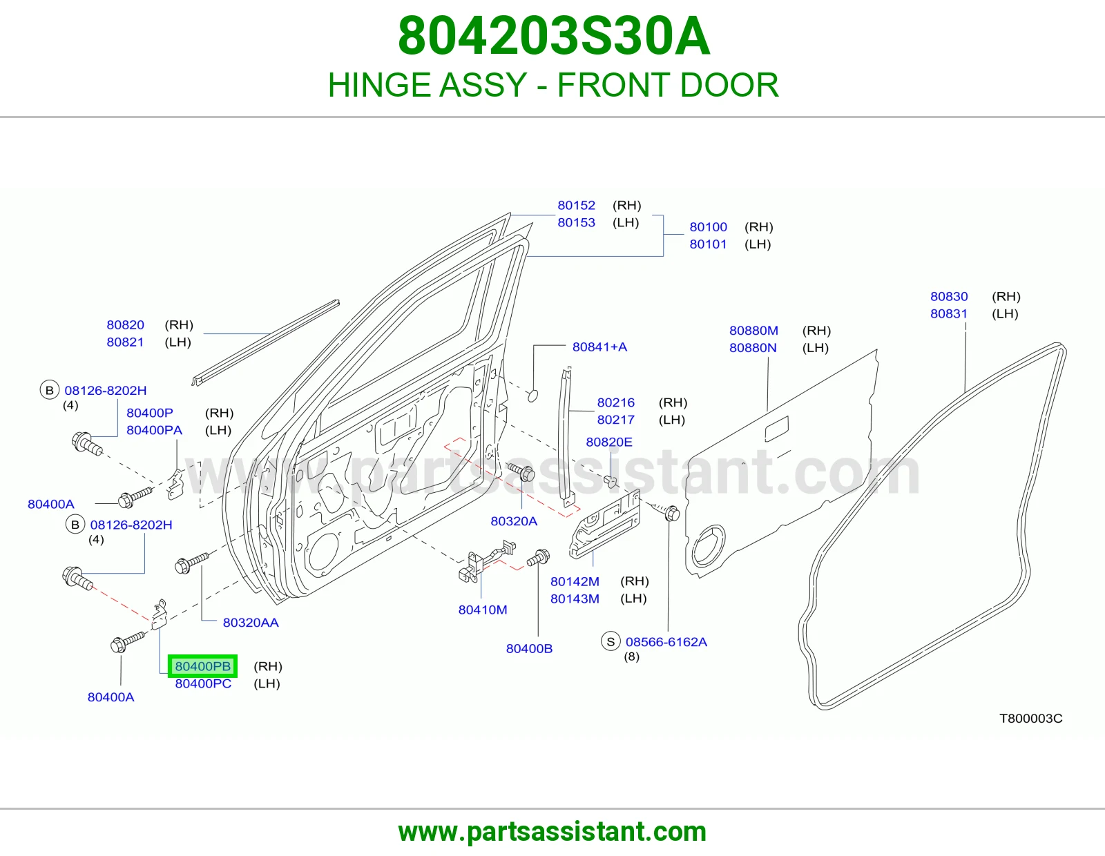 HINGE ASSY - FRONT DOOR