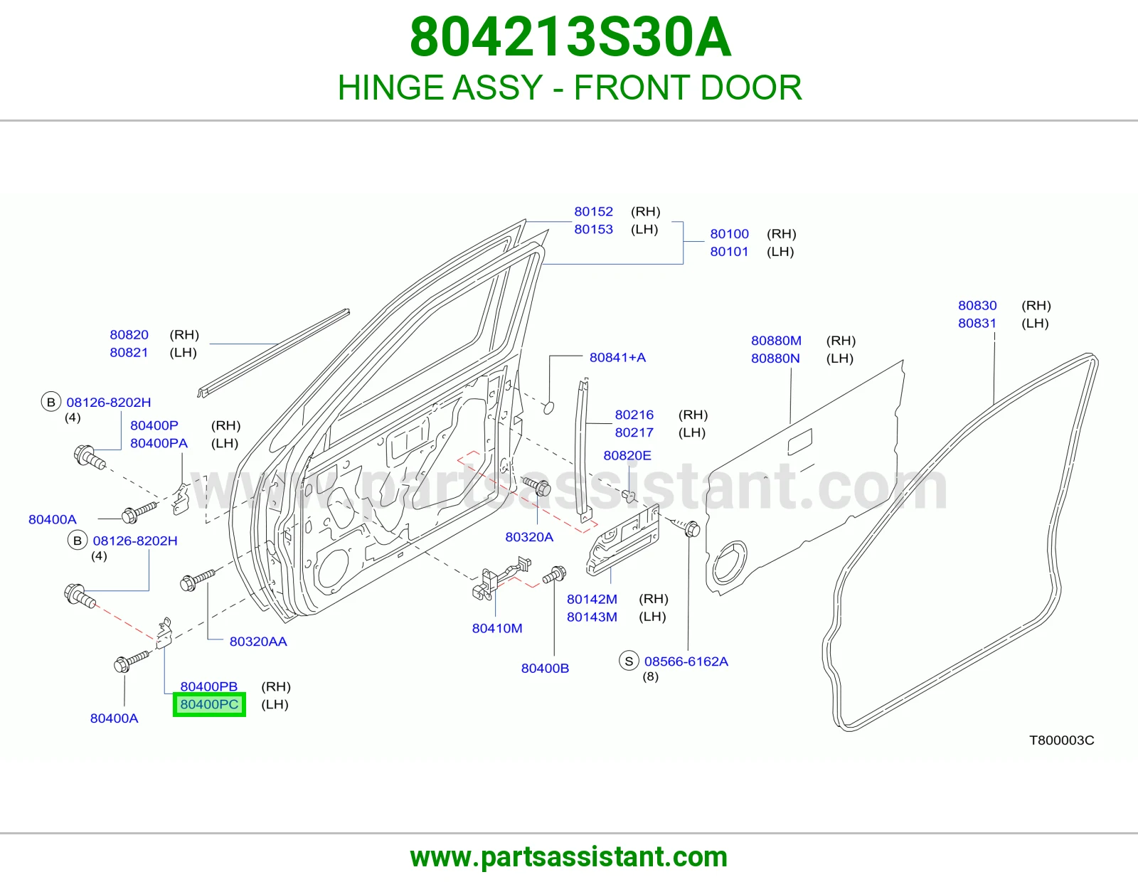 HINGE ASSY - FRONT DOOR