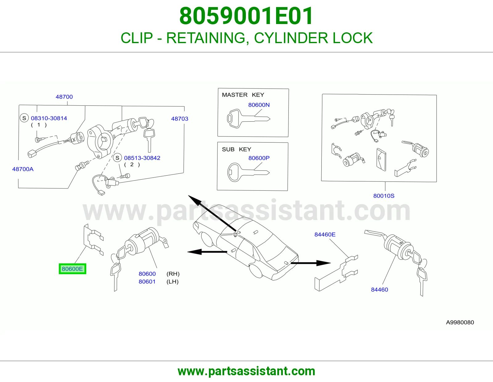 CLIP - RETAINING, CYLINDER LOCK