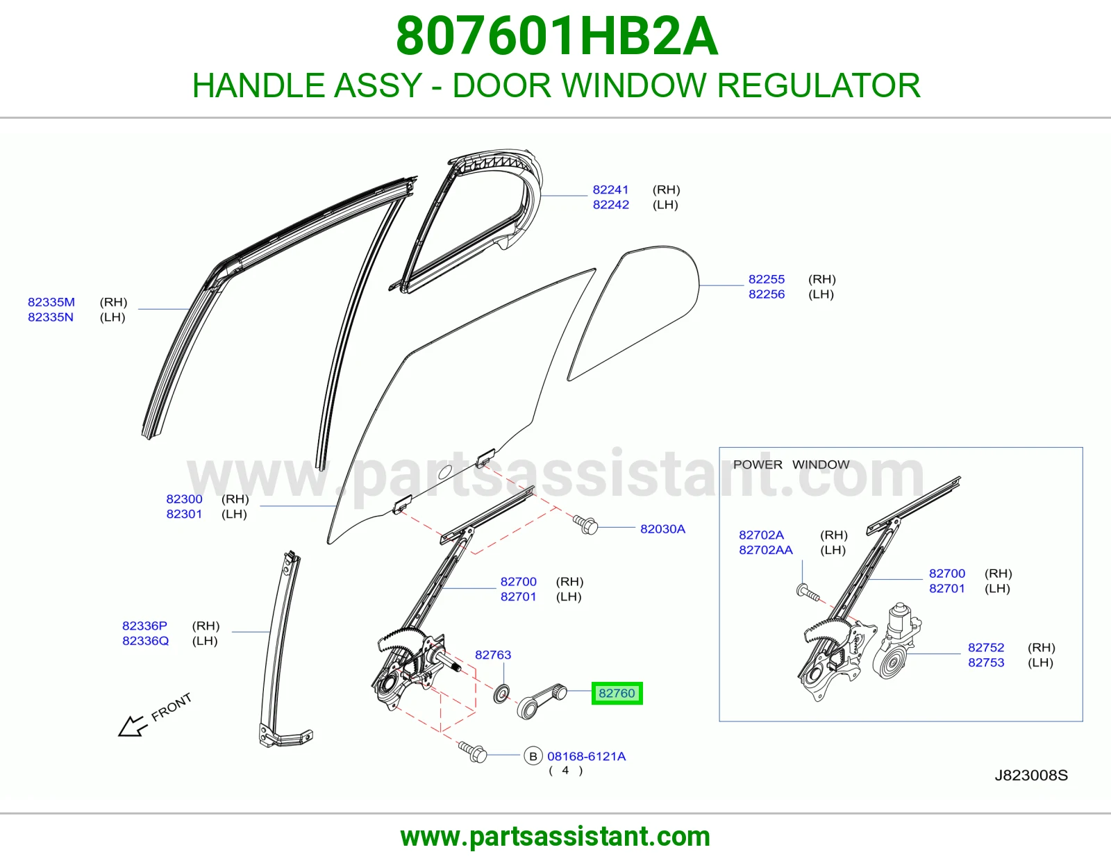 HANDLE ASSY - DOOR WINDOW REGULATOR