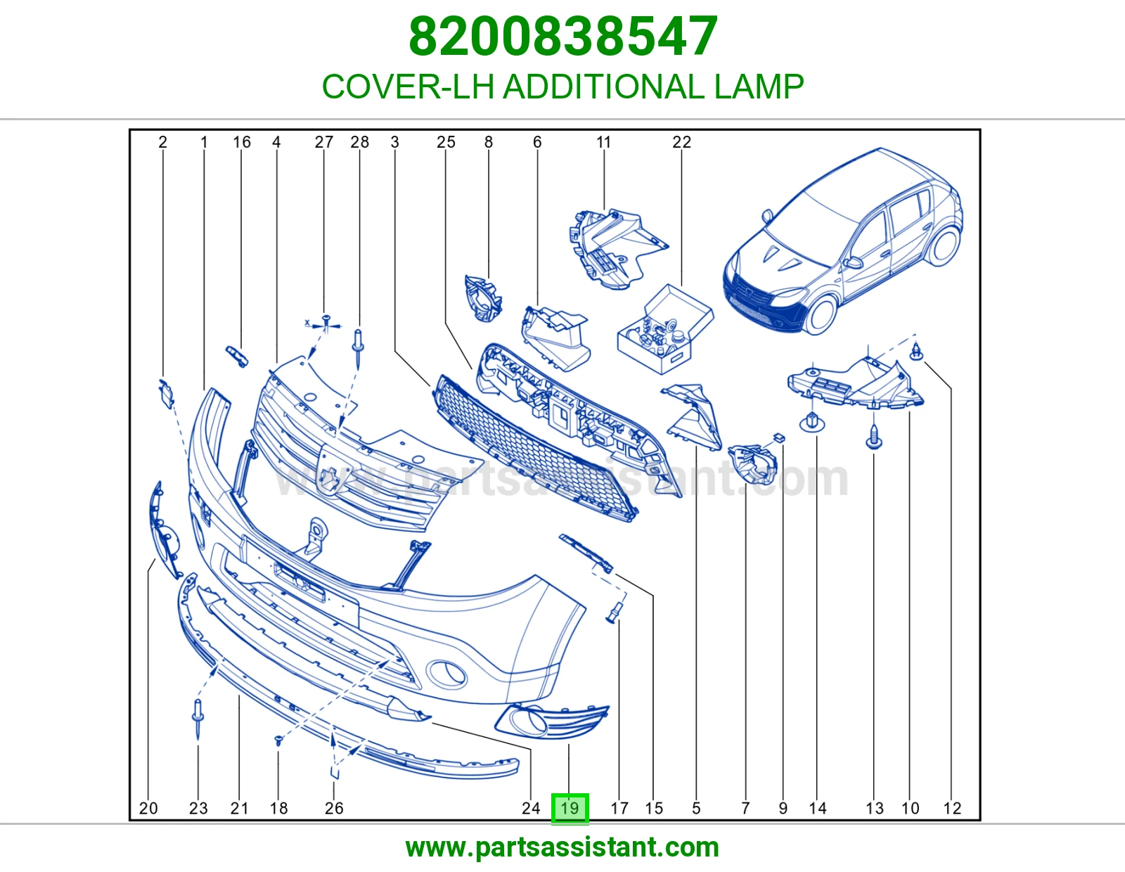 COVER-LH ADDITIONAL LAMP