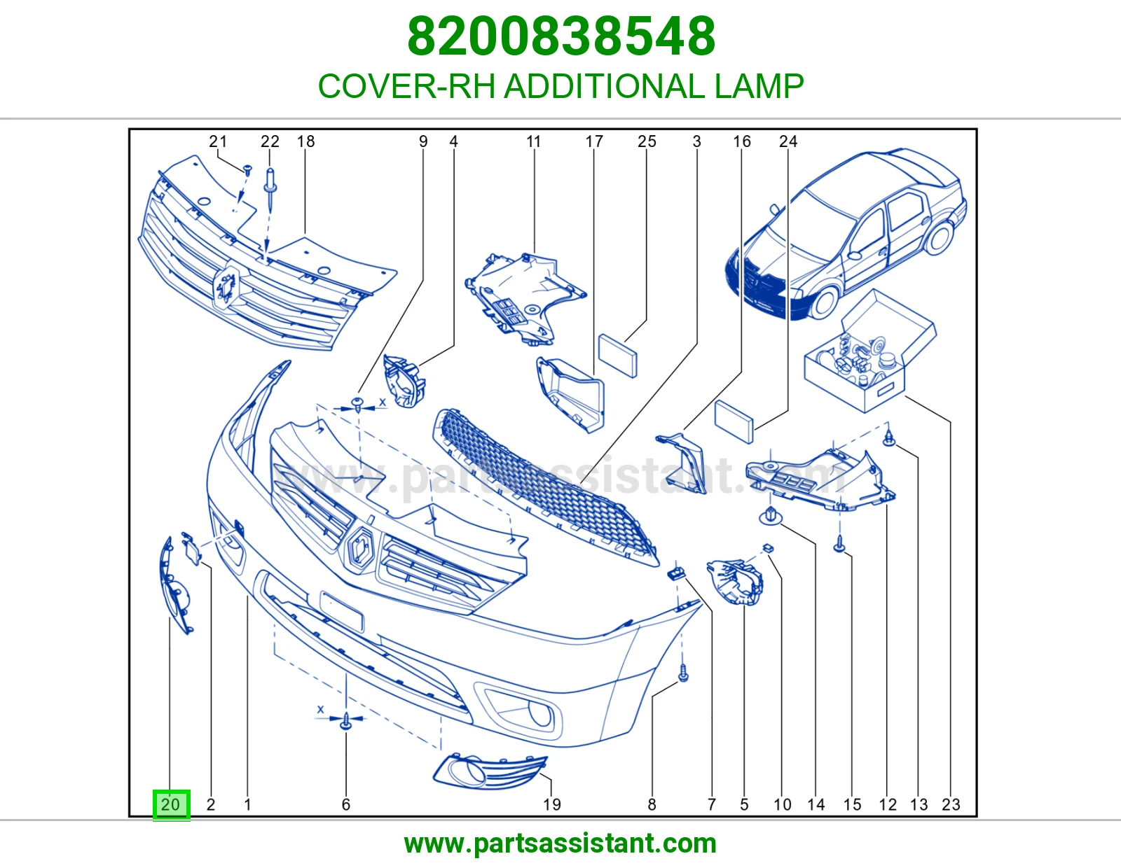 COVER-RH ADDITIONAL LAMP