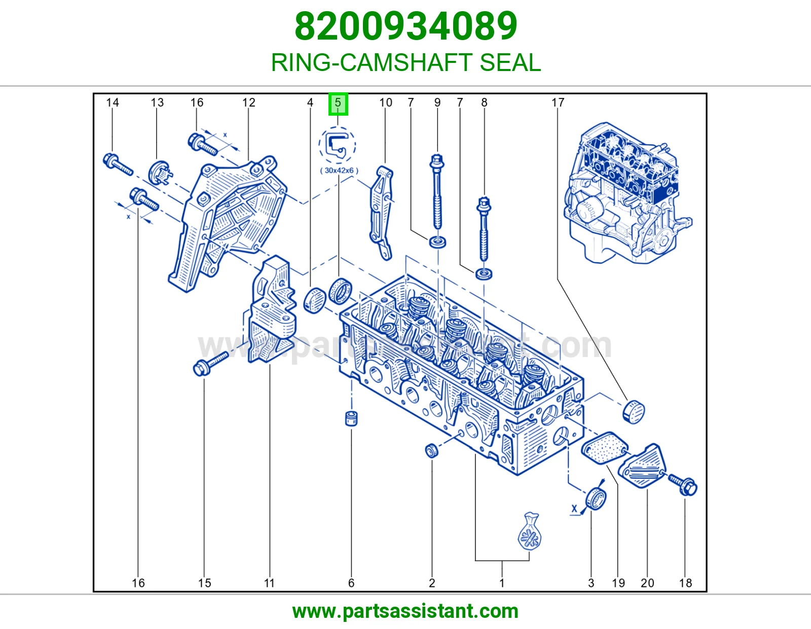 RING-CAMSHAFT SEAL