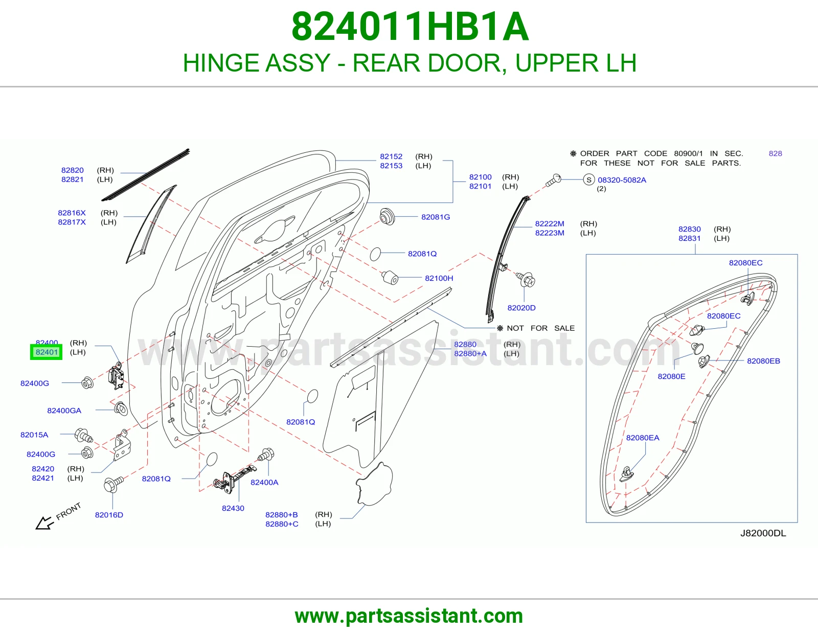 HINGE ASSY - REAR DOOR, UPPER LH