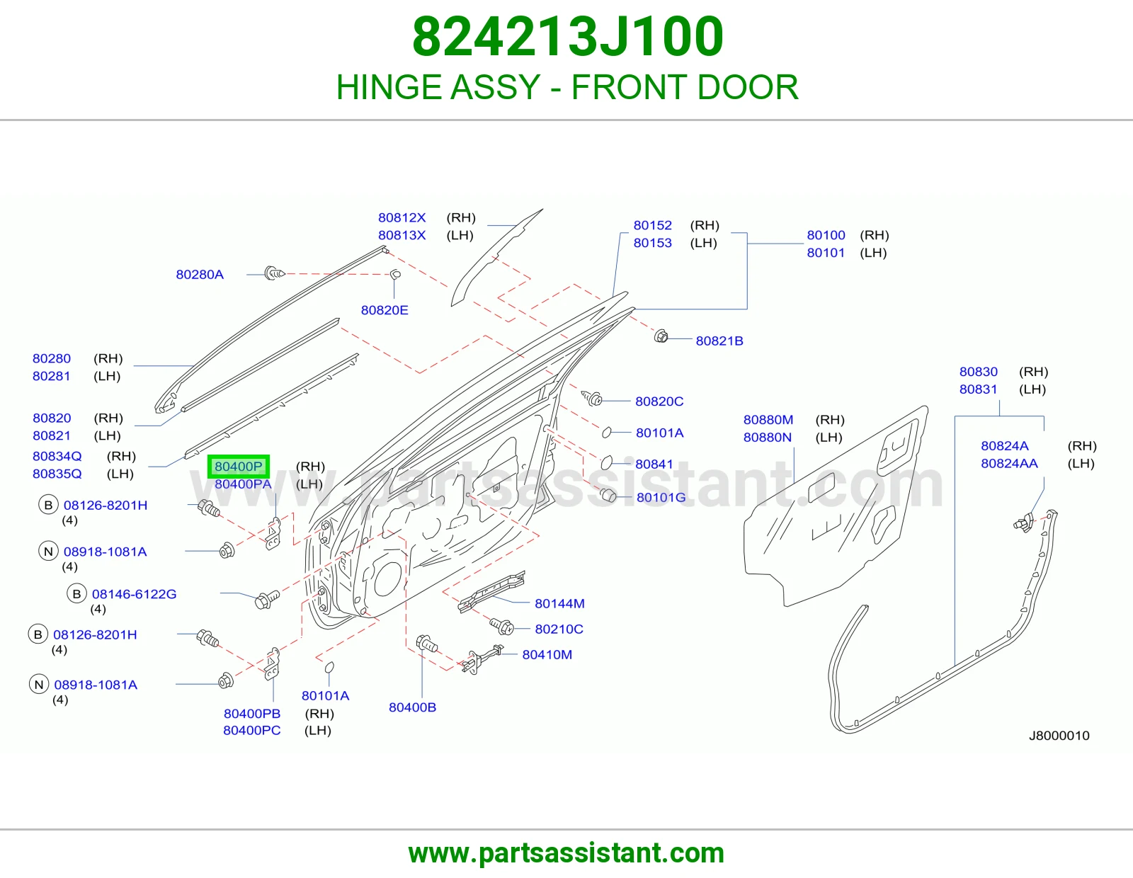 HINGE ASSY - FRONT DOOR