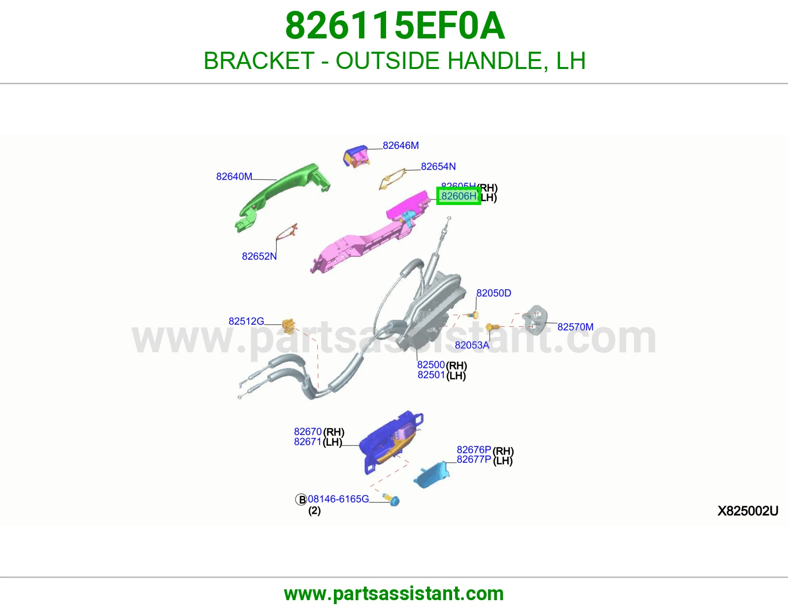 BRACKET - OUTSIDE HANDLE, LH