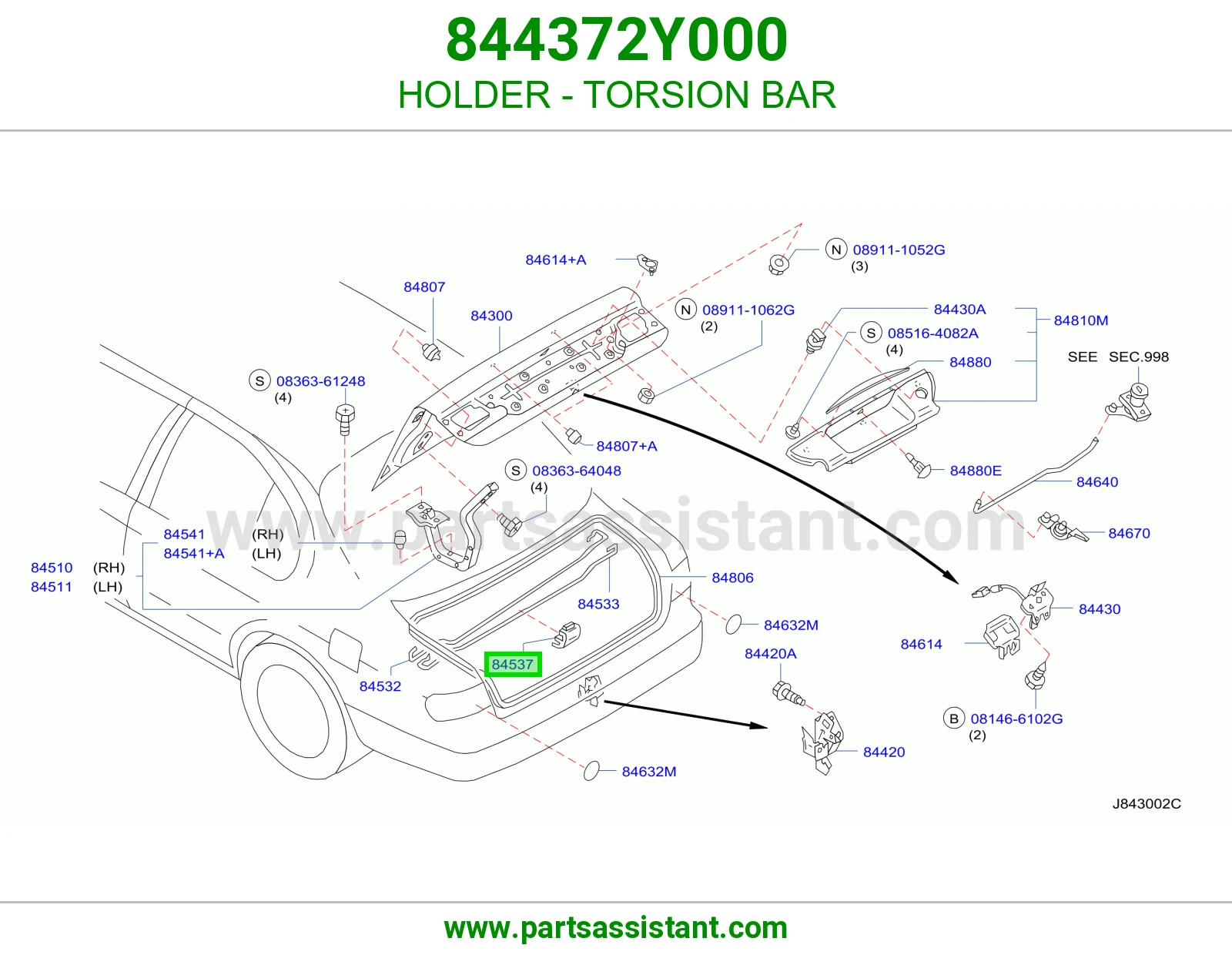 HOLDER - TORSION BAR