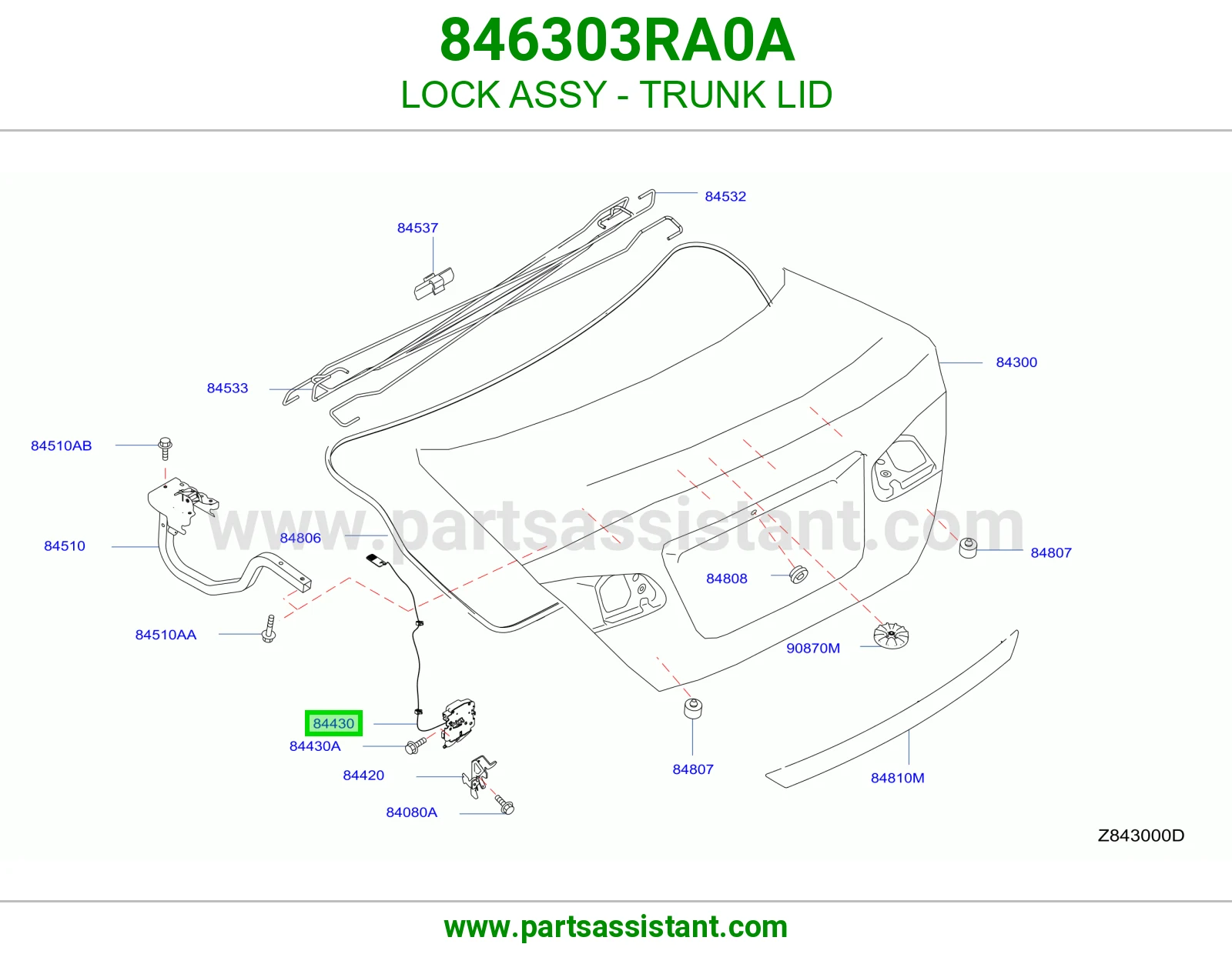 LOCK ASSY - TRUNK LID