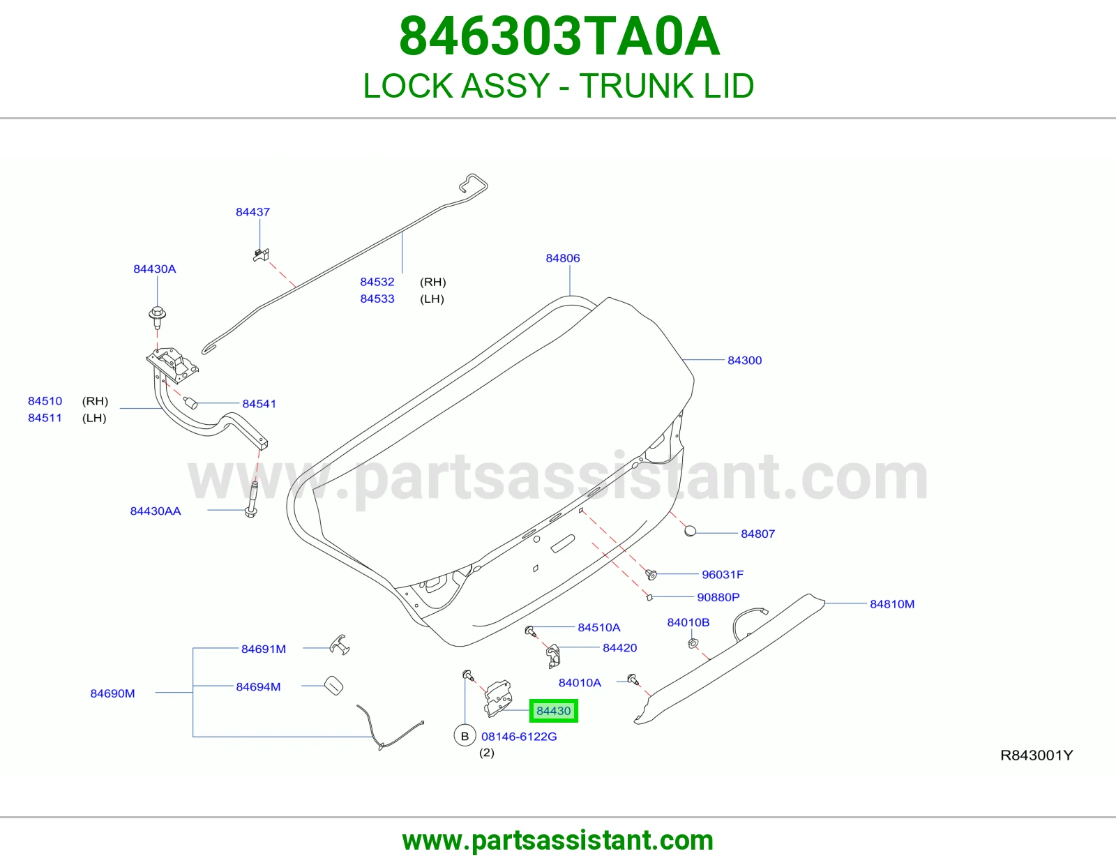 LOCK ASSY - TRUNK LID