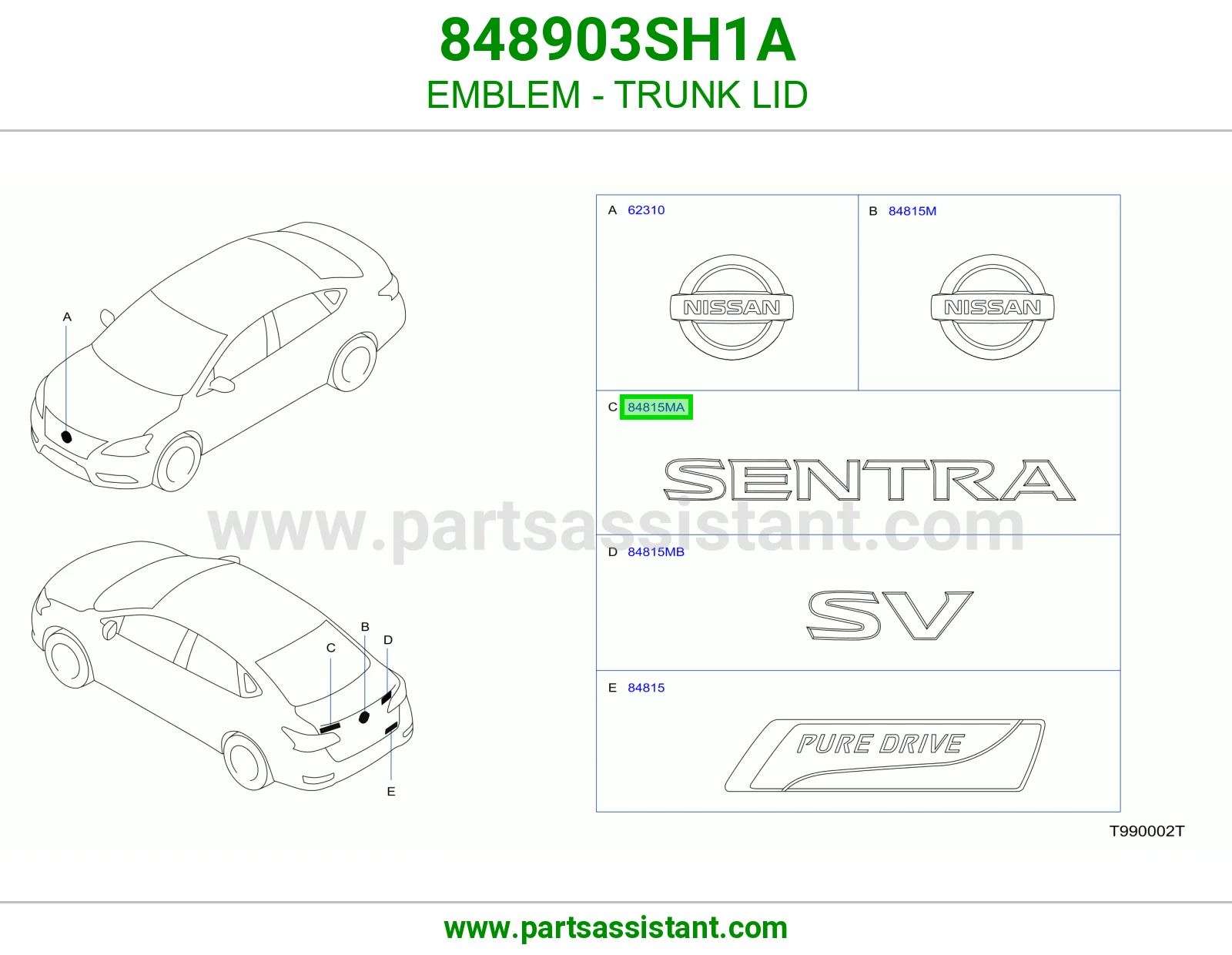 EMBLEM - TRUNK LID