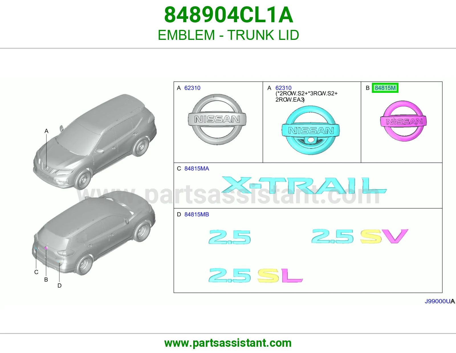 EMBLEM - TRUNK LID