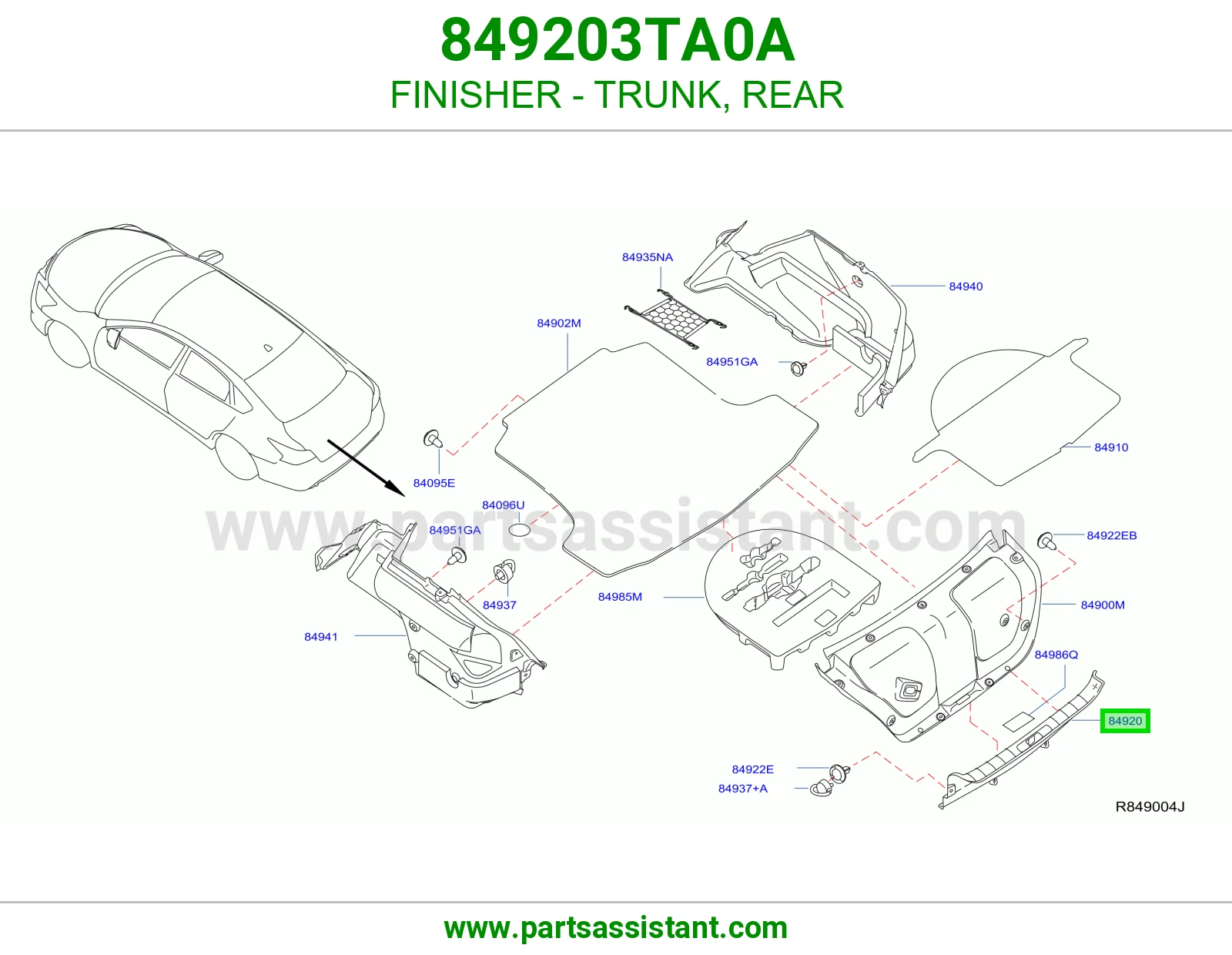 FINISHER - TRUNK, REAR