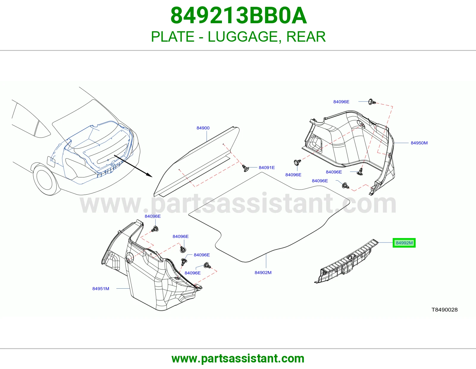 PLATE - LUGGAGE, REAR