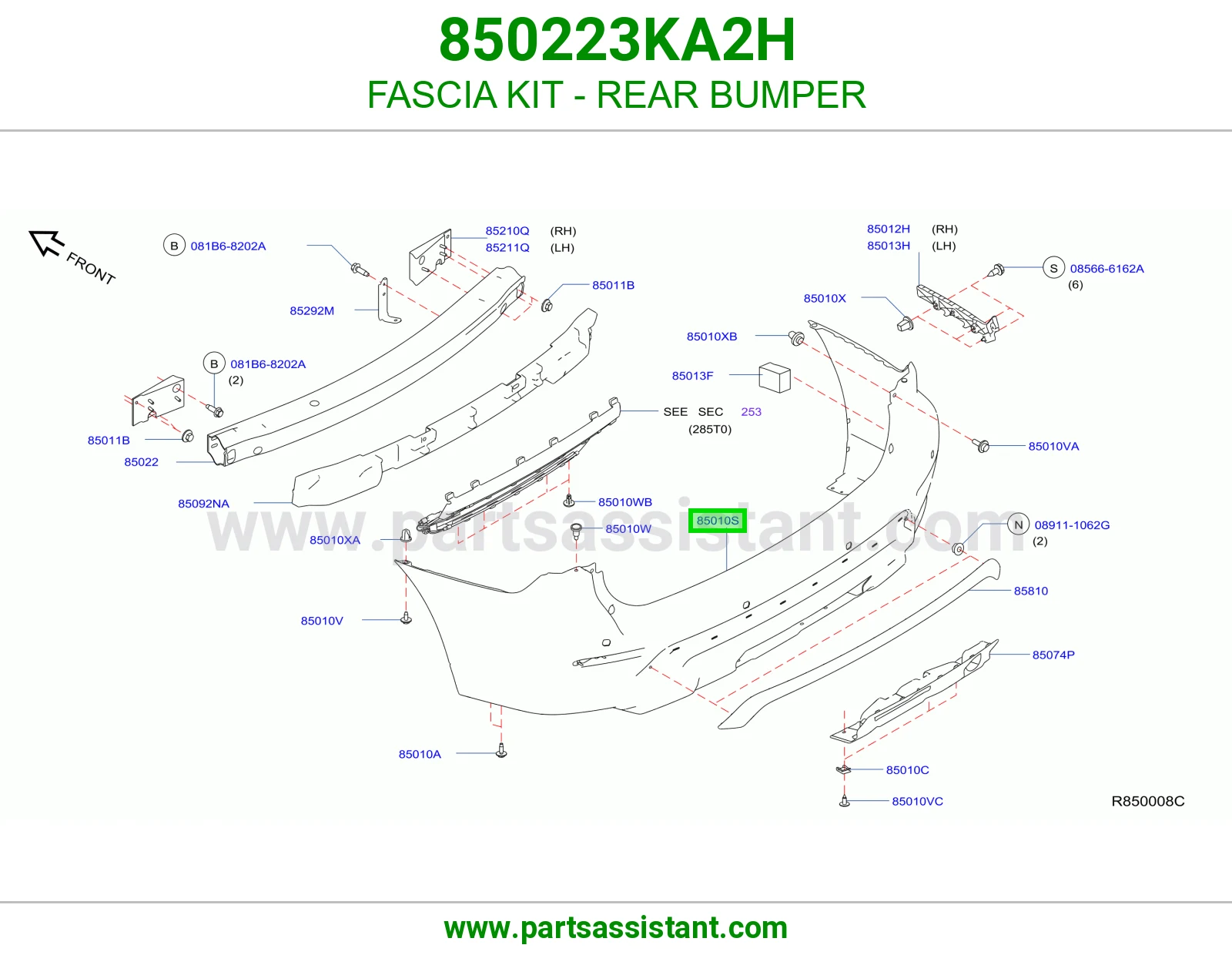 FASCIA KIT - REAR BUMPER