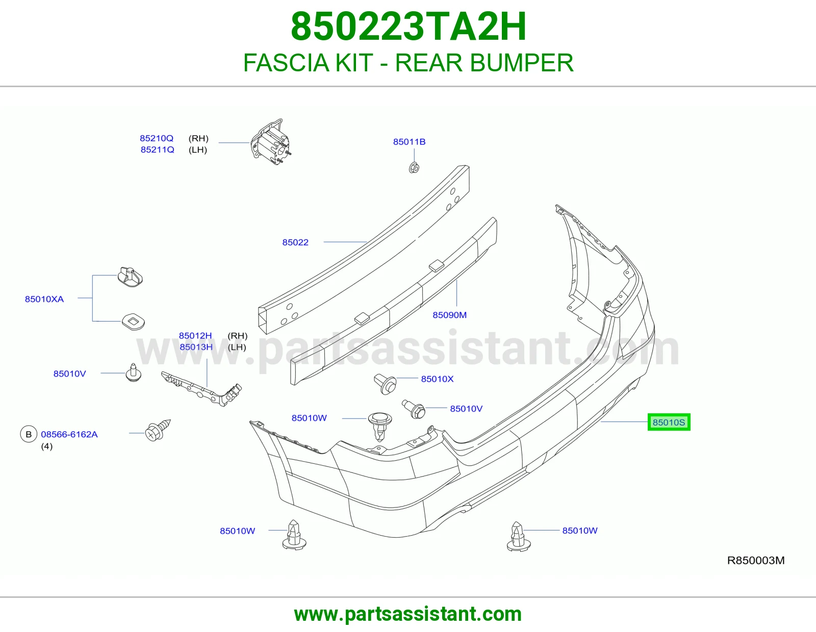 FASCIA KIT - REAR BUMPER