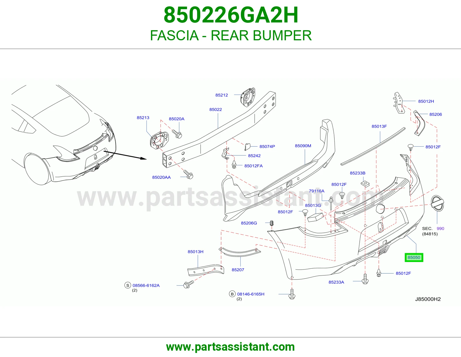 FASCIA - REAR BUMPER
