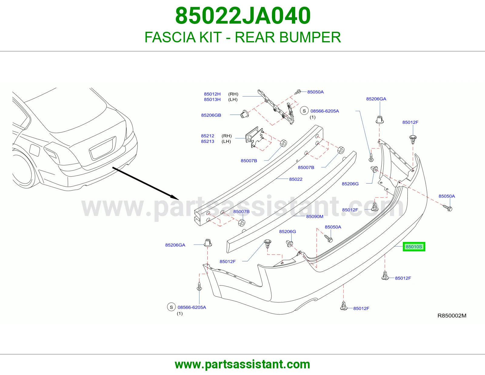 FASCIA KIT - REAR BUMPER