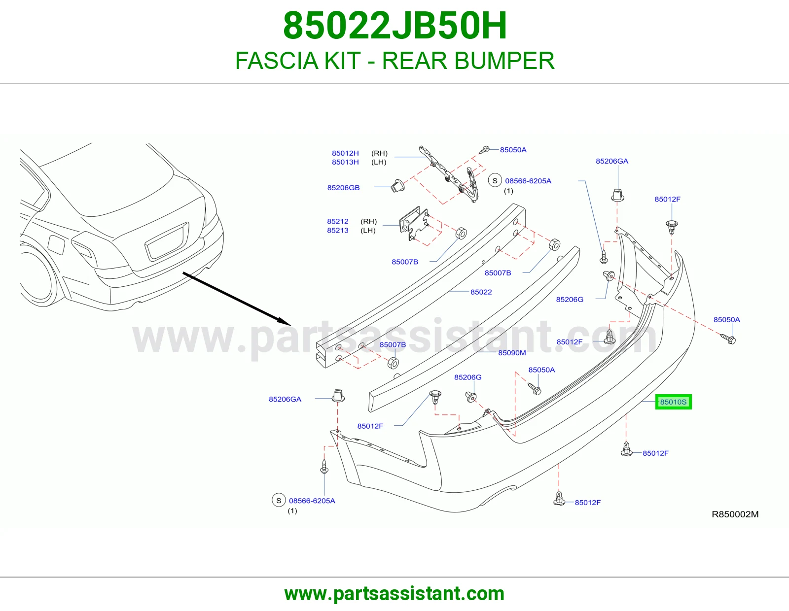 FASCIA KIT - REAR BUMPER