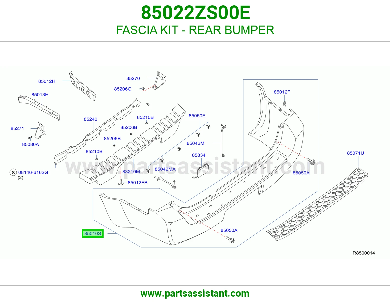 FASCIA KIT - REAR BUMPER