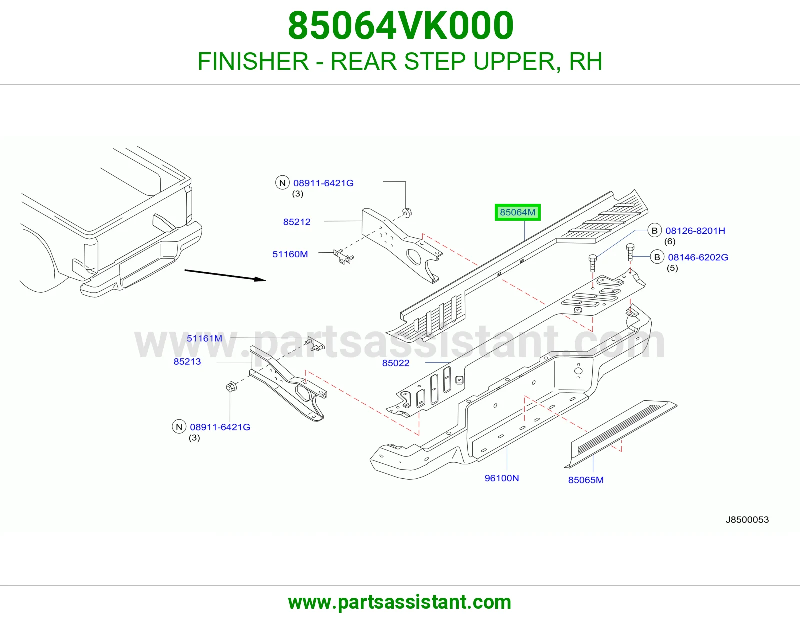 FINISHER - REAR STEP UPPER, RH