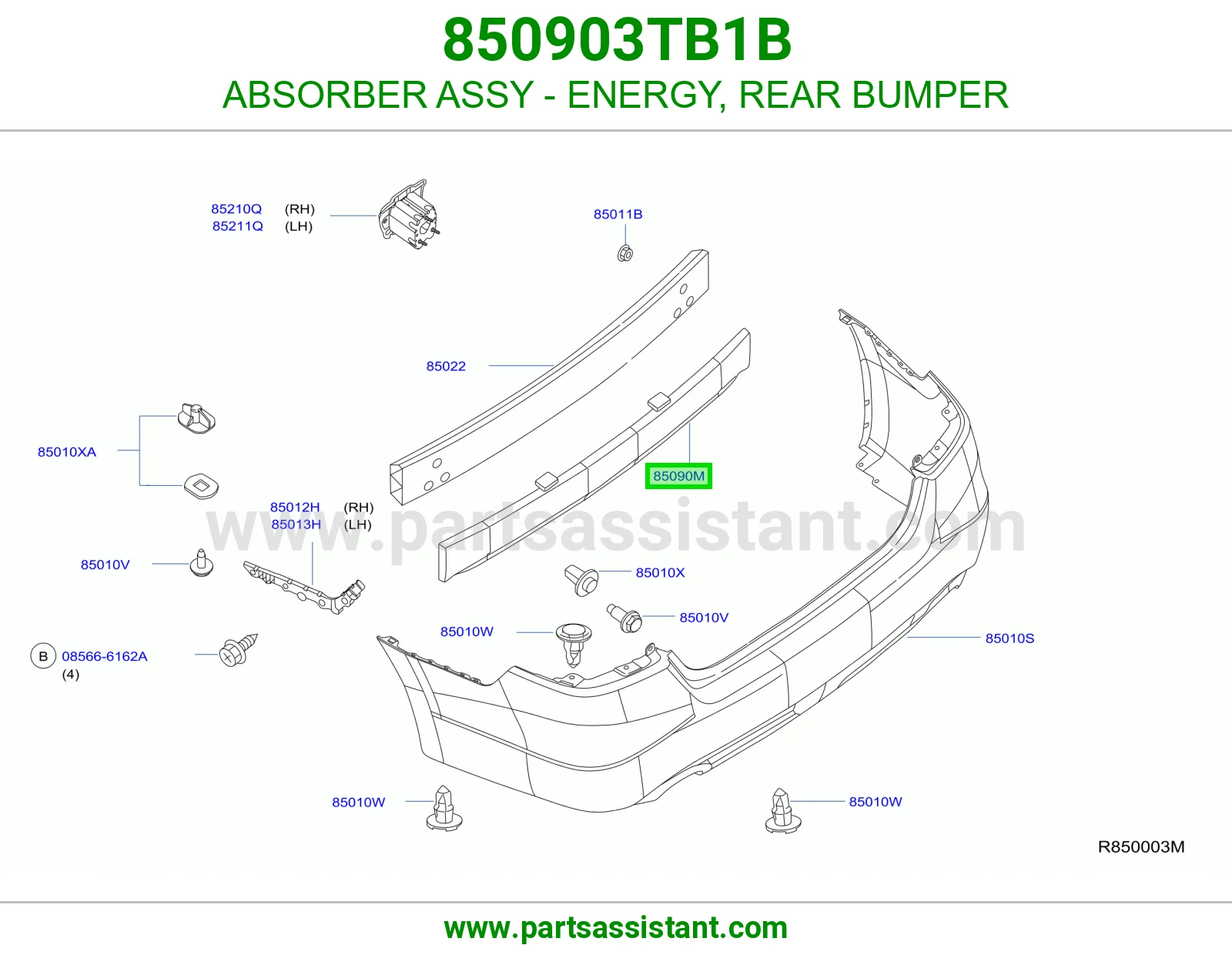ABSORBER ASSY - ENERGY, REAR BUMPER