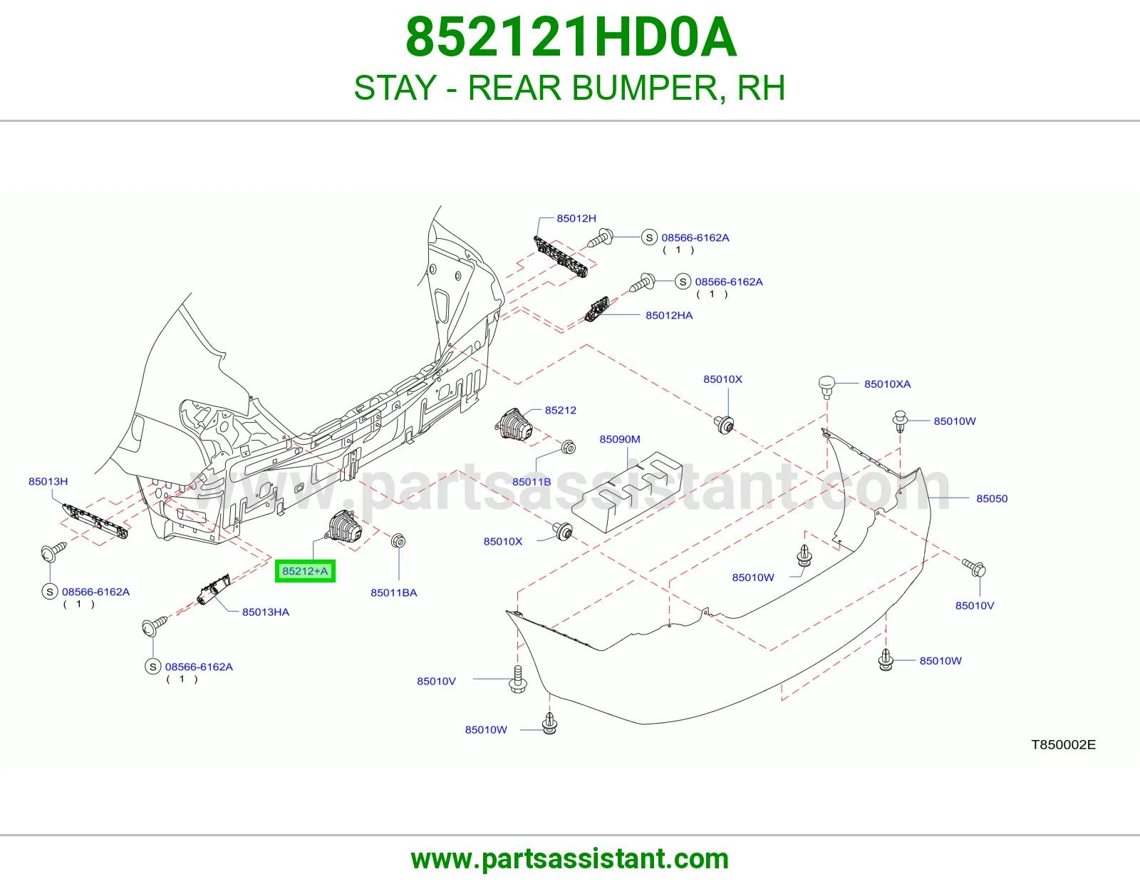 STAY - REAR BUMPER, RH
