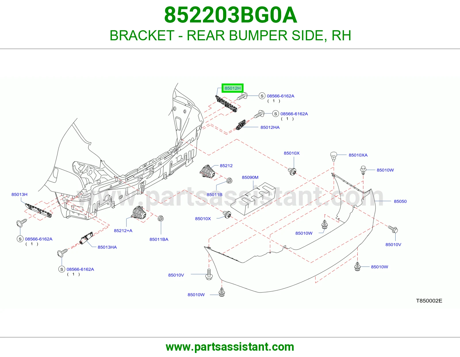 BRACKET - REAR BUMPER SIDE, RH