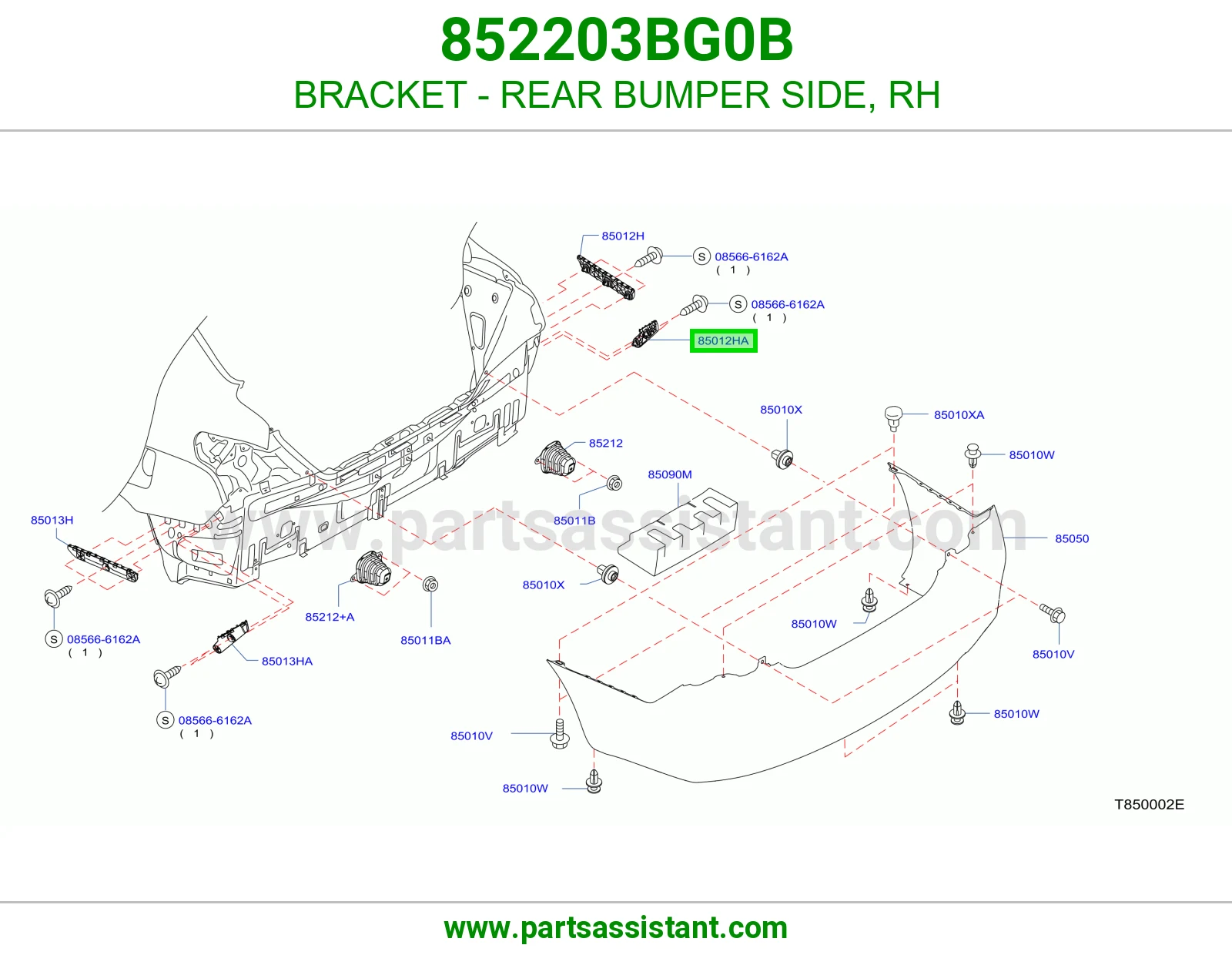 BRACKET - REAR BUMPER SIDE, RH