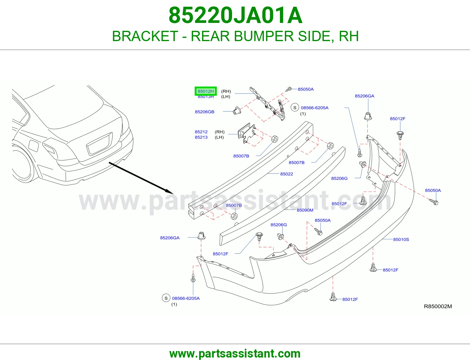 BRACKET - REAR BUMPER SIDE, RH