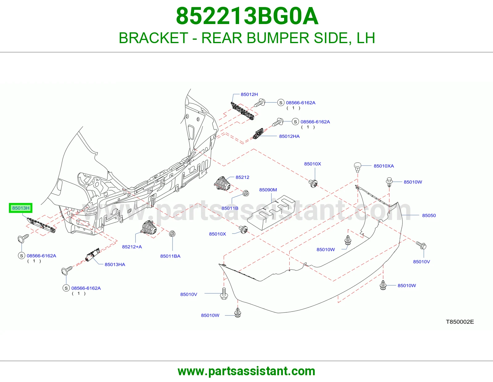 BRACKET - REAR BUMPER SIDE, LH