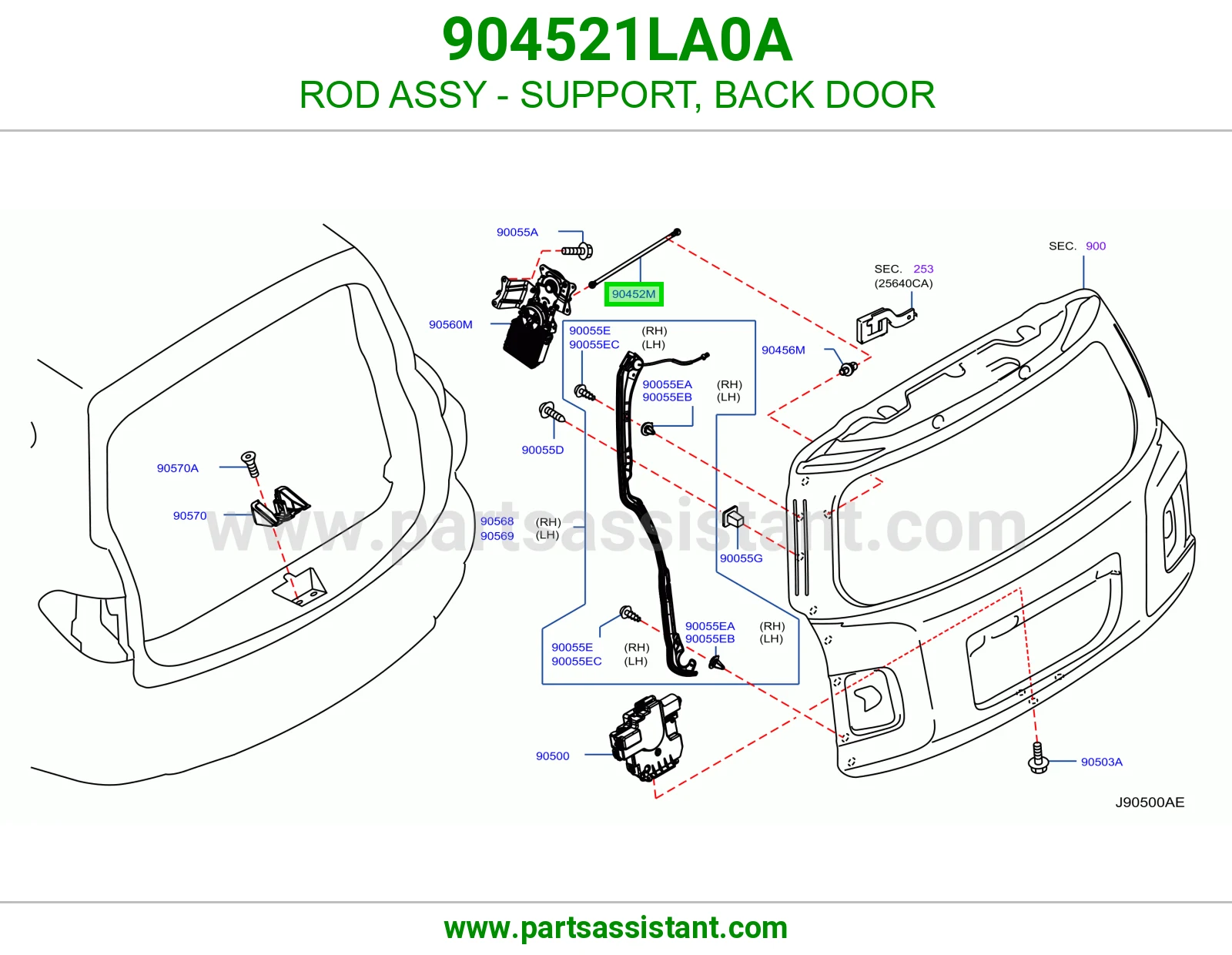 ROD ASSY - SUPPORT, BACK DOOR