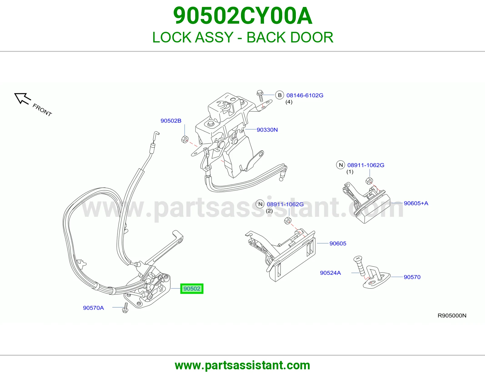 LOCK ASSY - BACK DOOR