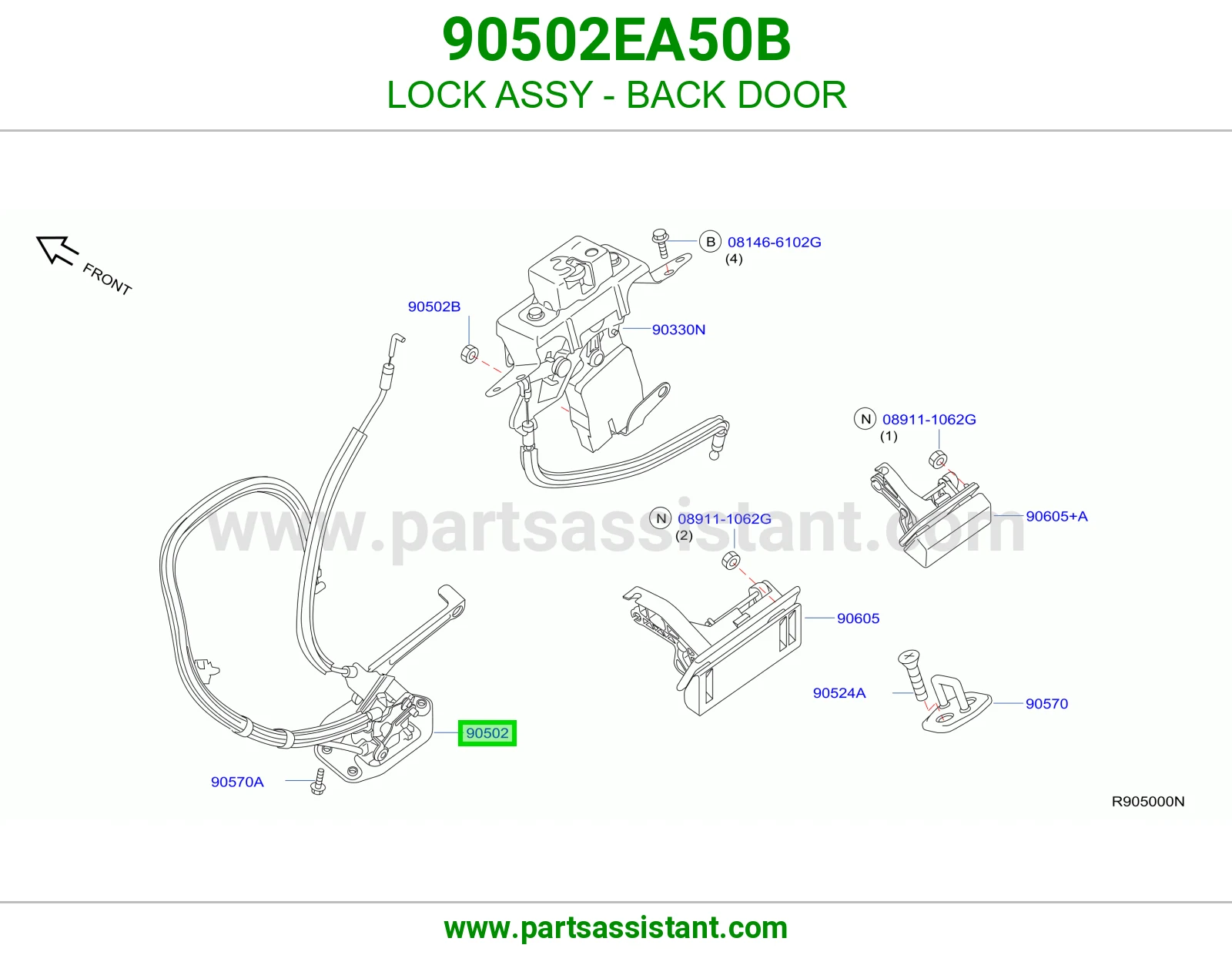 LOCK ASSY - BACK DOOR