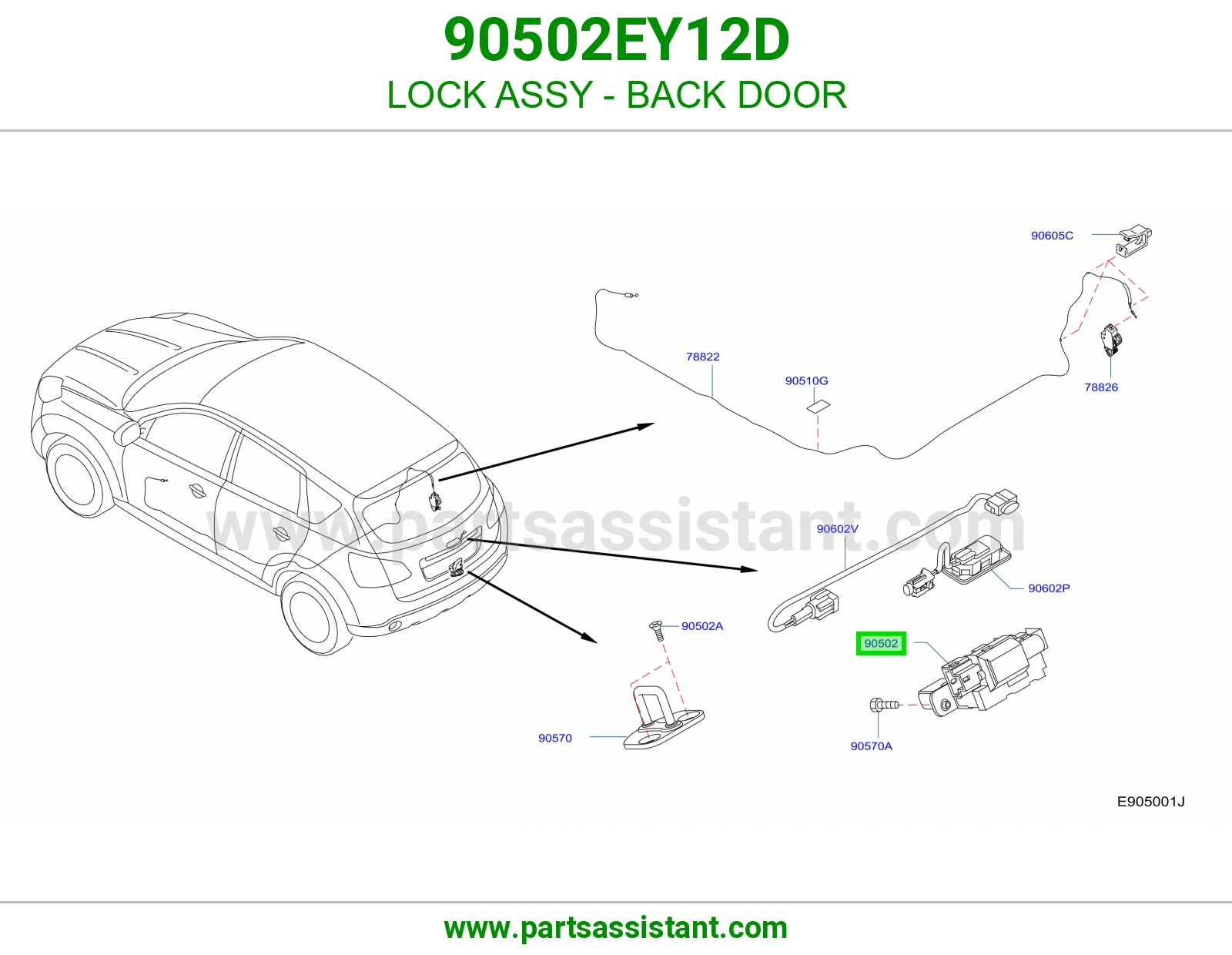 LOCK ASSY - BACK DOOR