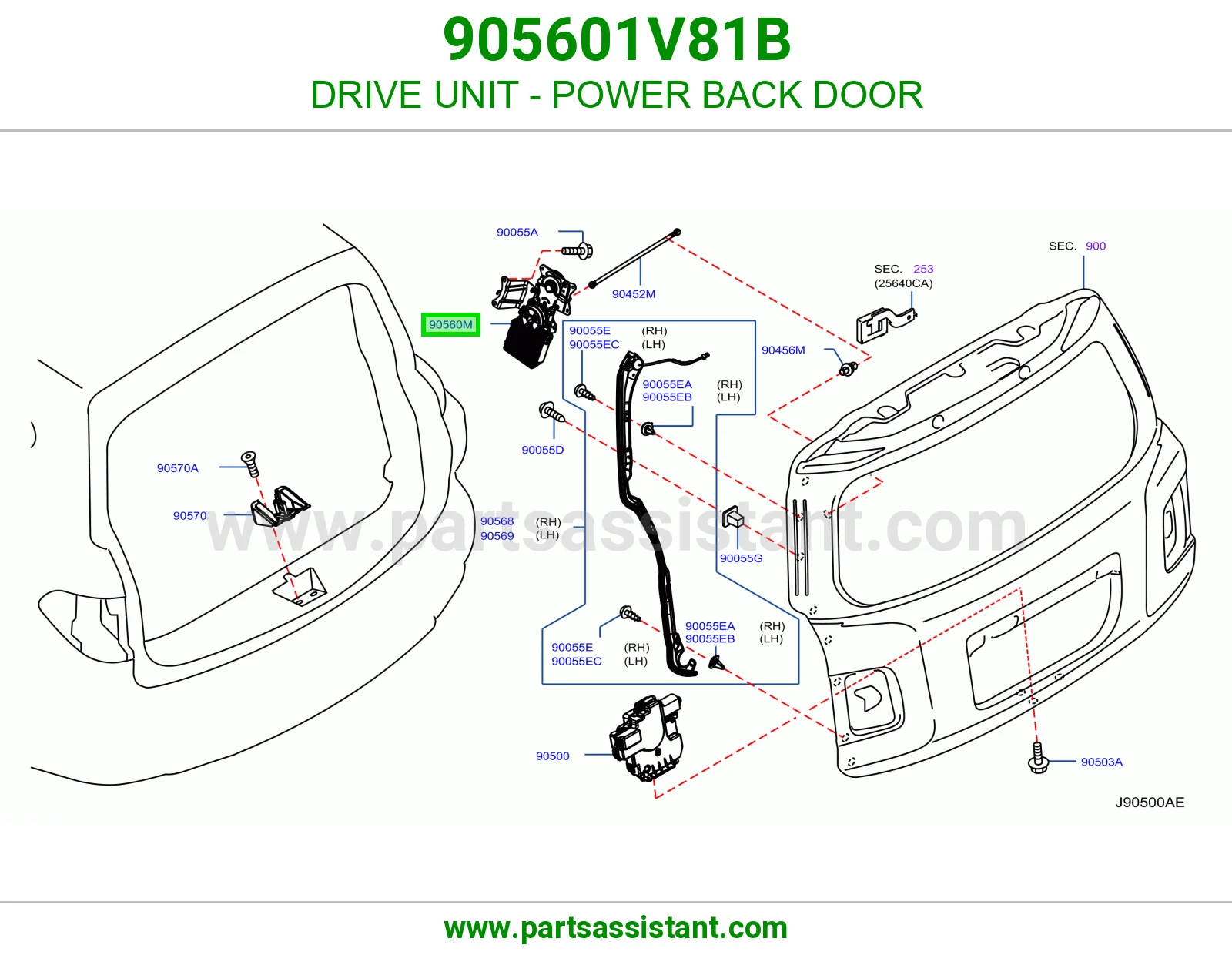 DRIVE UNIT - POWER BACK DOOR