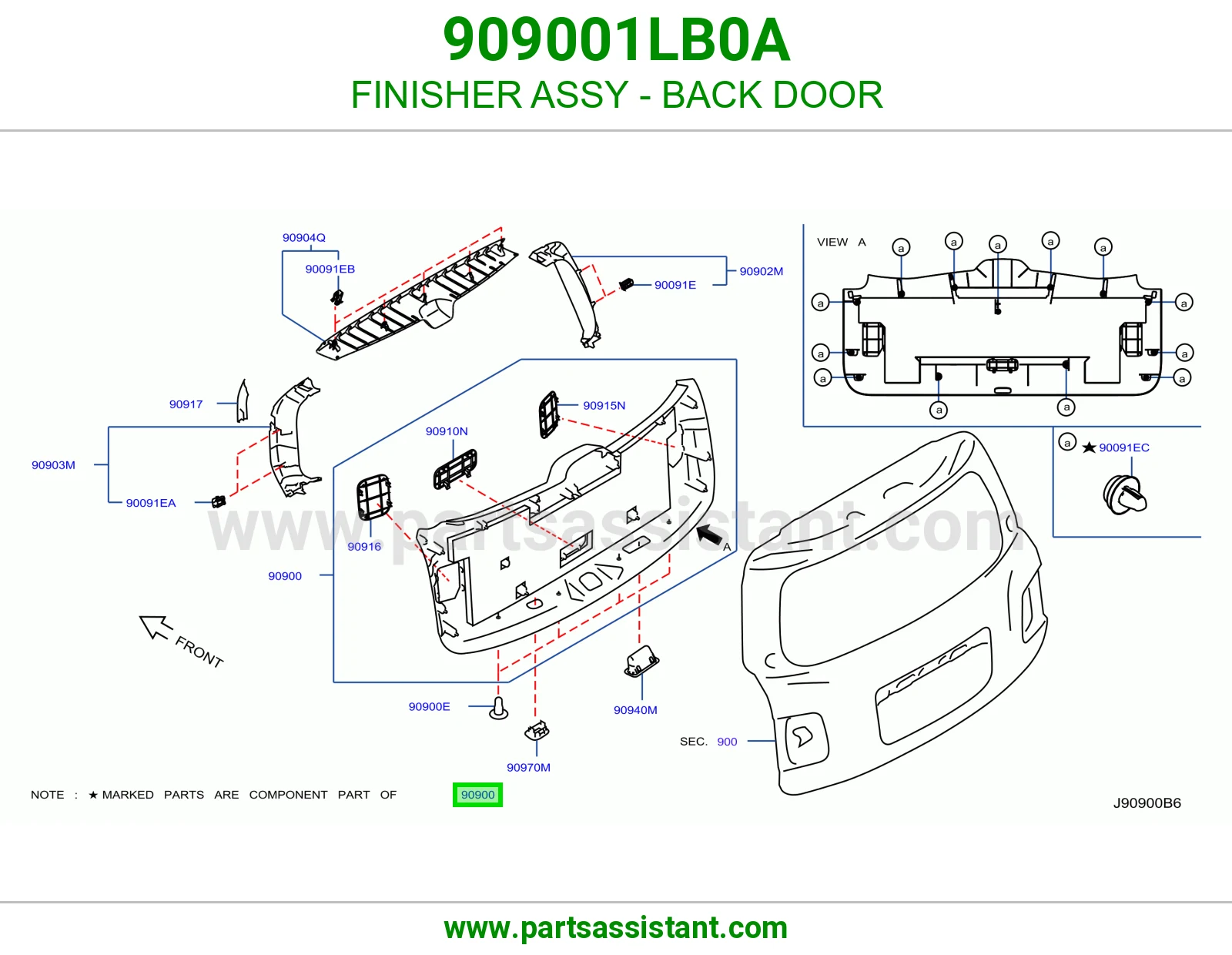 FINISHER ASSY - BACK DOOR