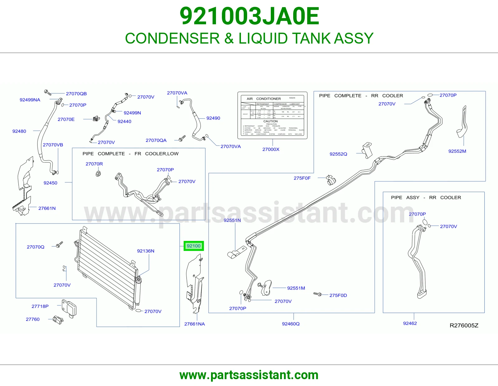 CONDENSER & LIQUID TANK ASSY