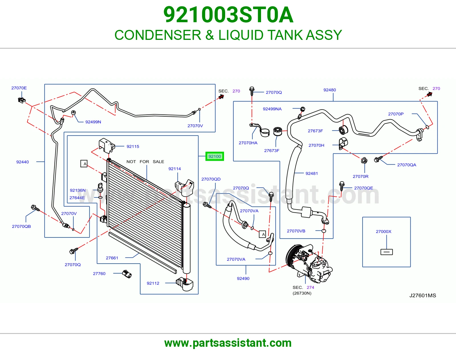CONDENSER & LIQUID TANK ASSY
