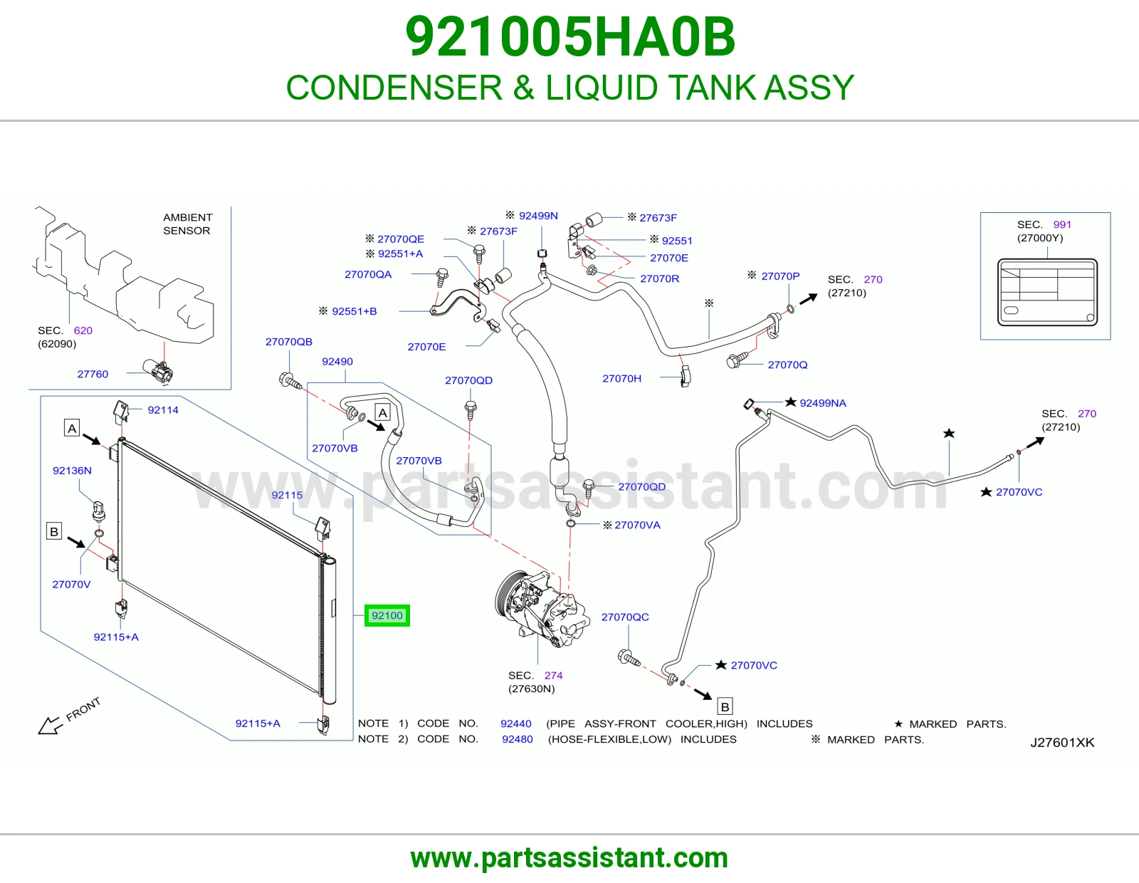 CONDENSER & LIQUID TANK ASSY