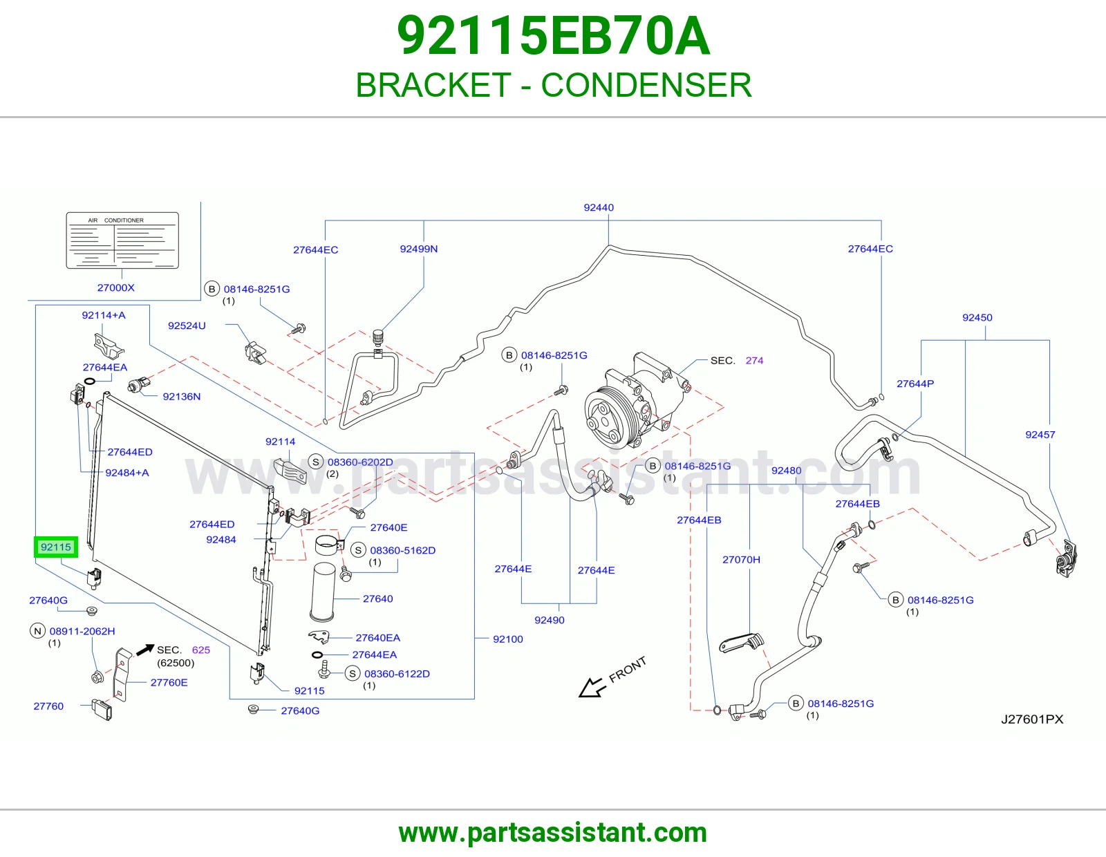 BRACKET - CONDENSER