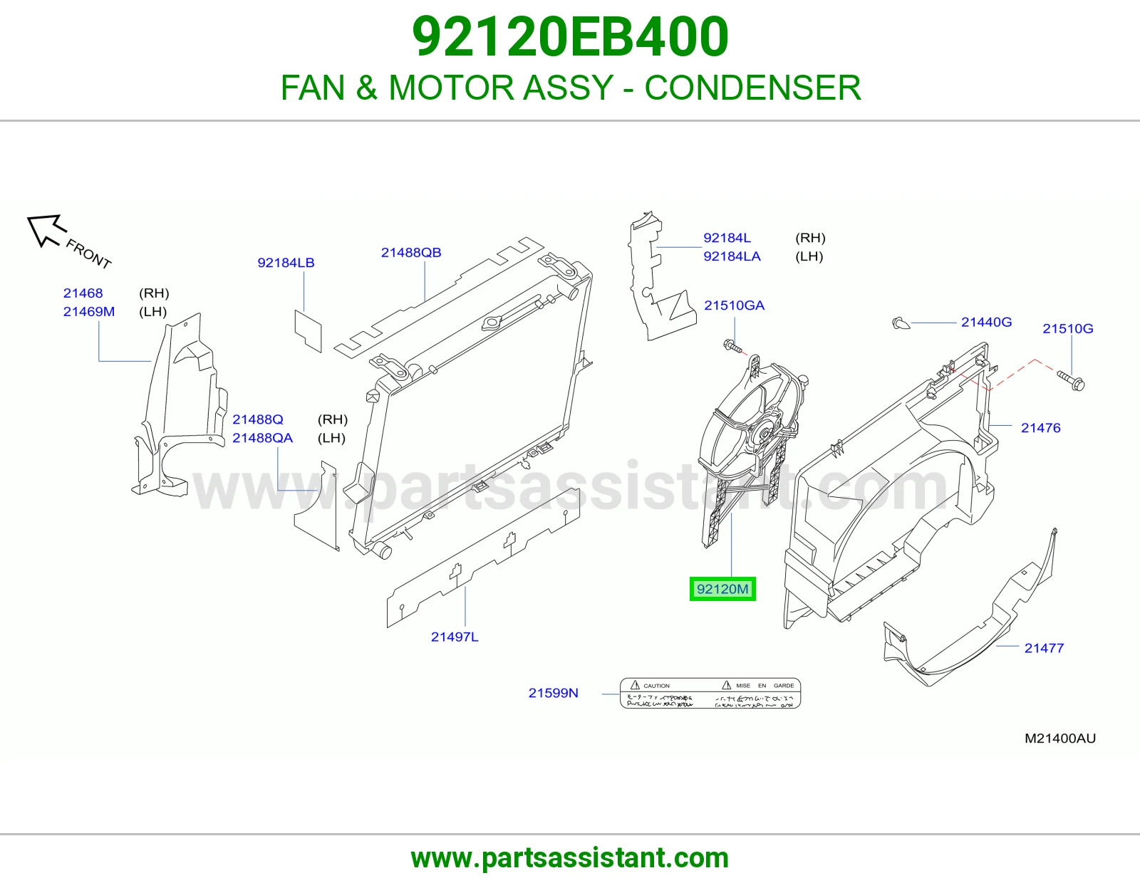 FAN & MOTOR ASSY - CONDENSER