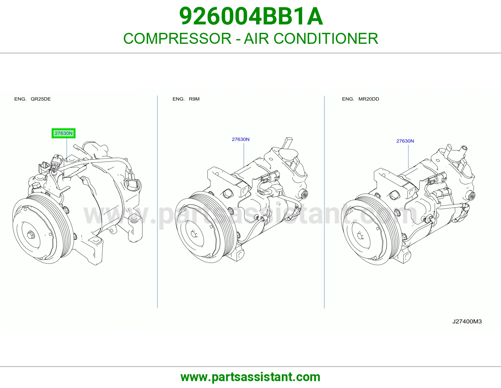 COMPRESSOR - AIR CONDITIONER