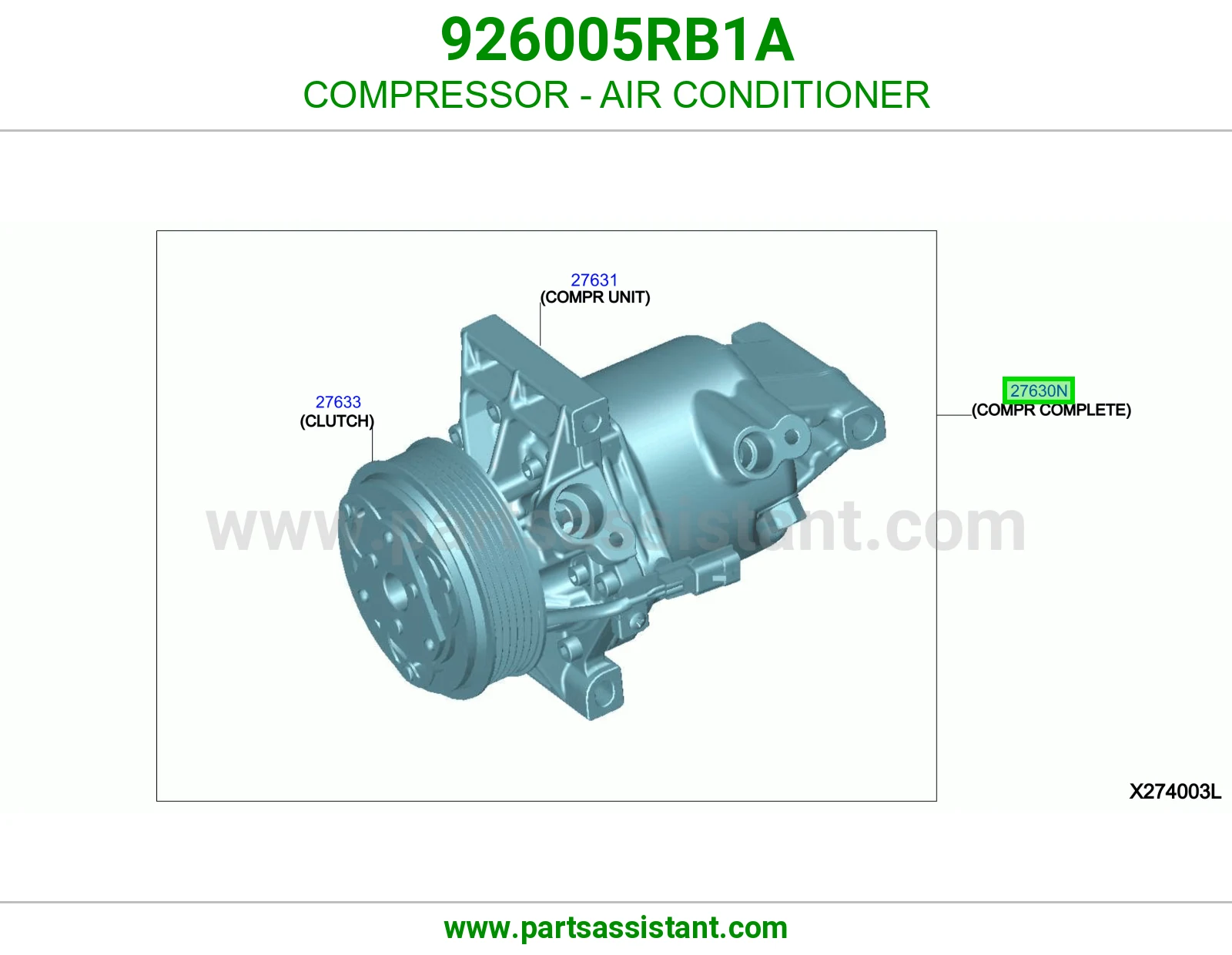 COMPRESSOR - AIR CONDITIONER