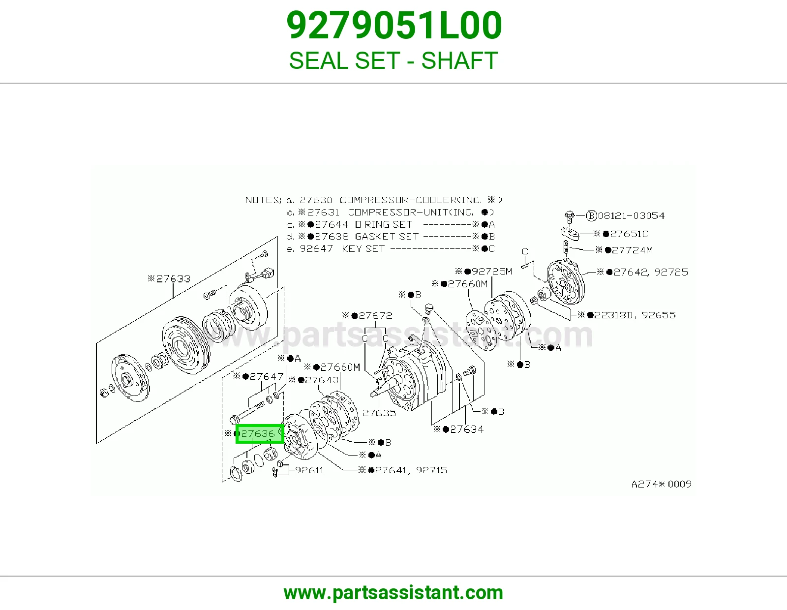 SEAL SET - SHAFT
