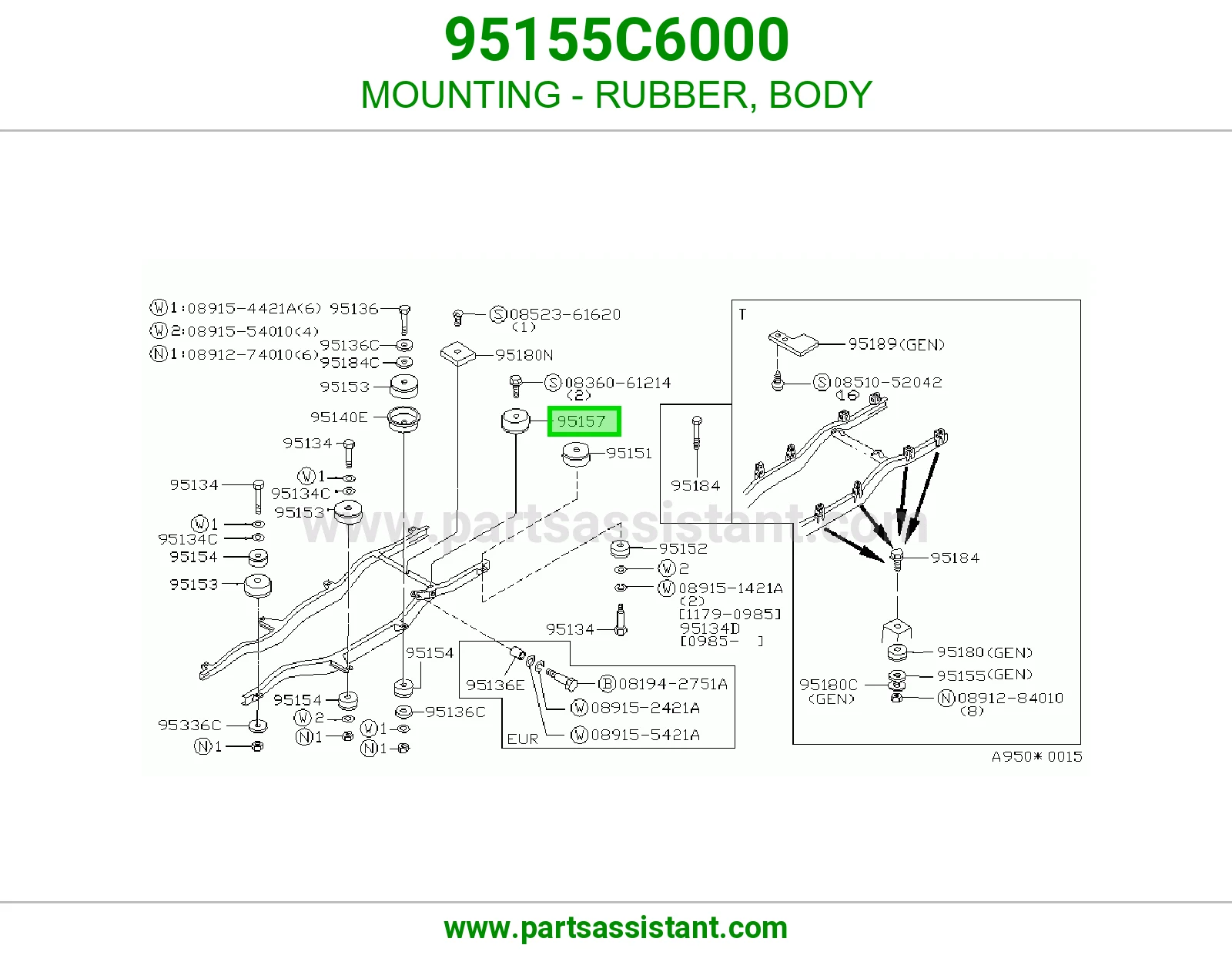MOUNTING - RUBBER, BODY