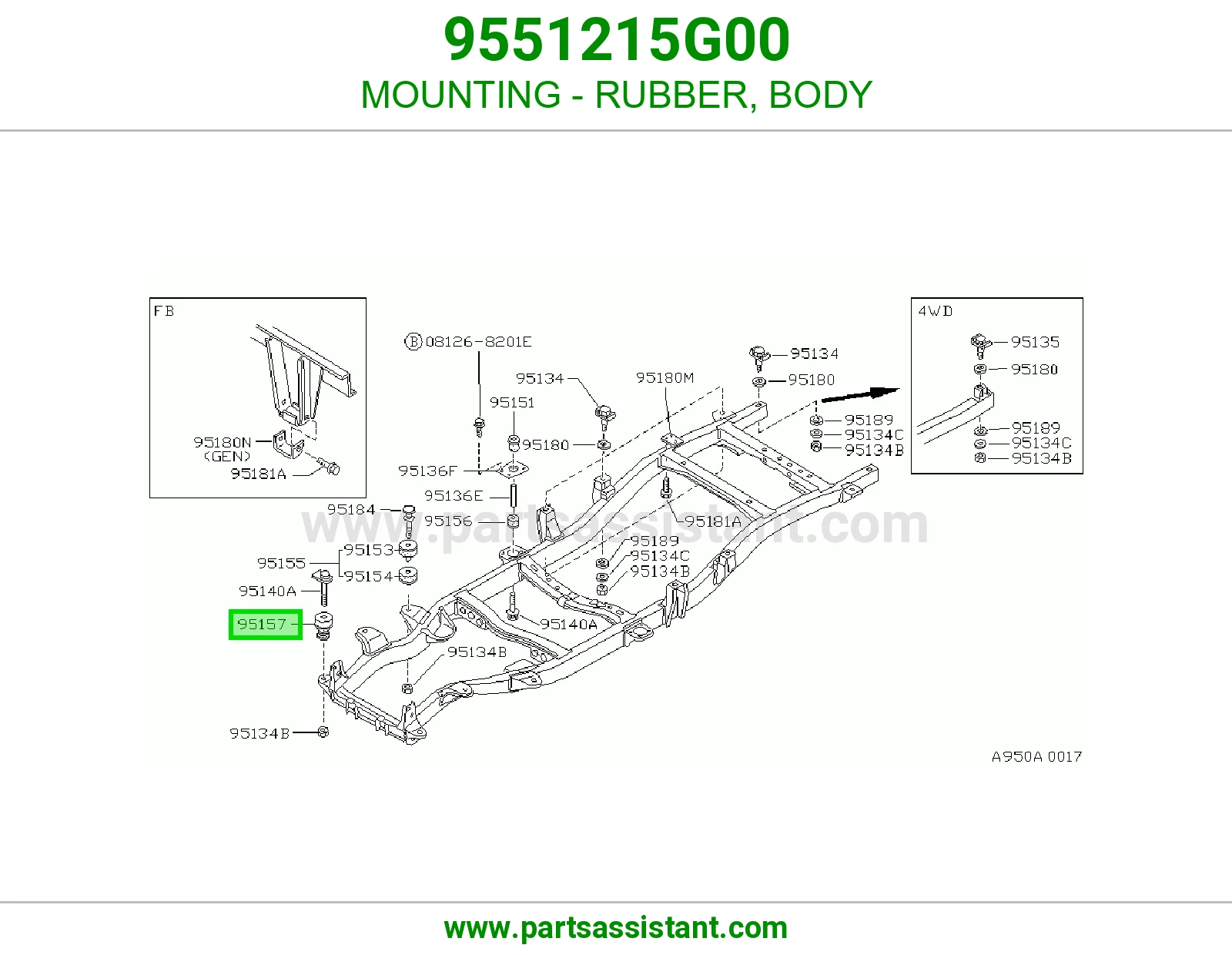 MOUNTING - RUBBER, BODY