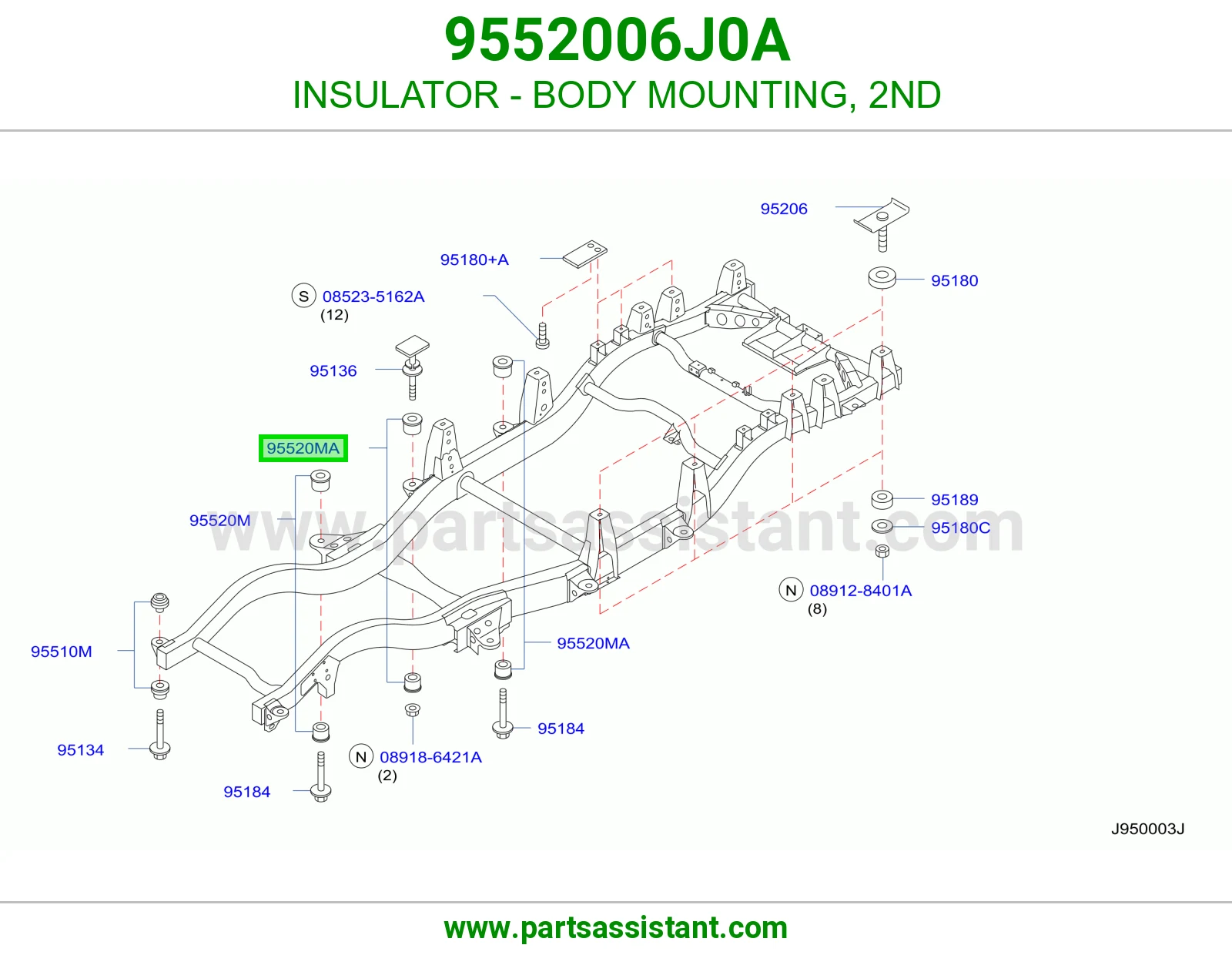 INSULATOR - BODY MOUNTING, 2ND
