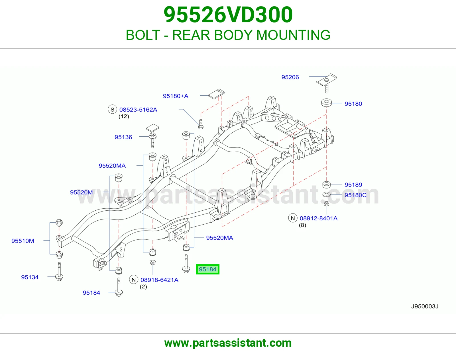 BOLT - REAR BODY MOUNTING