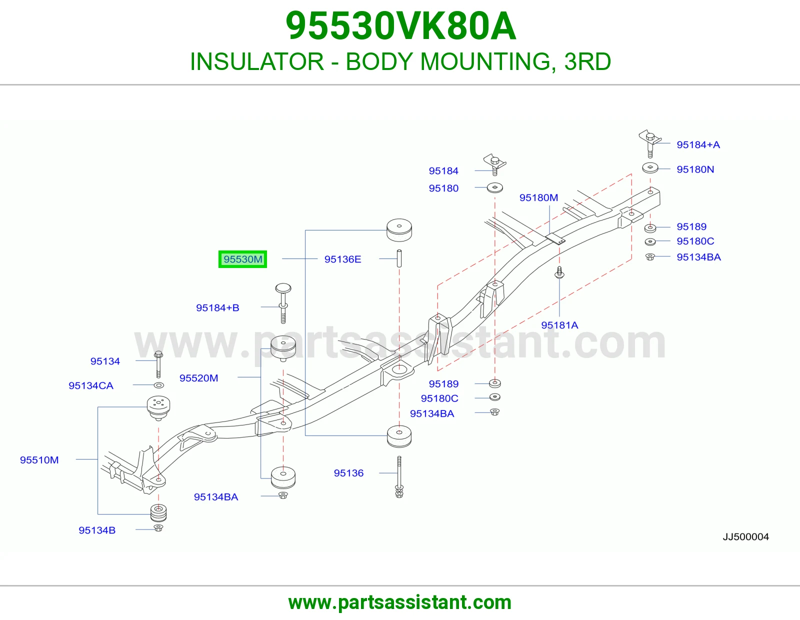 INSULATOR - BODY MOUNTING, 3RD