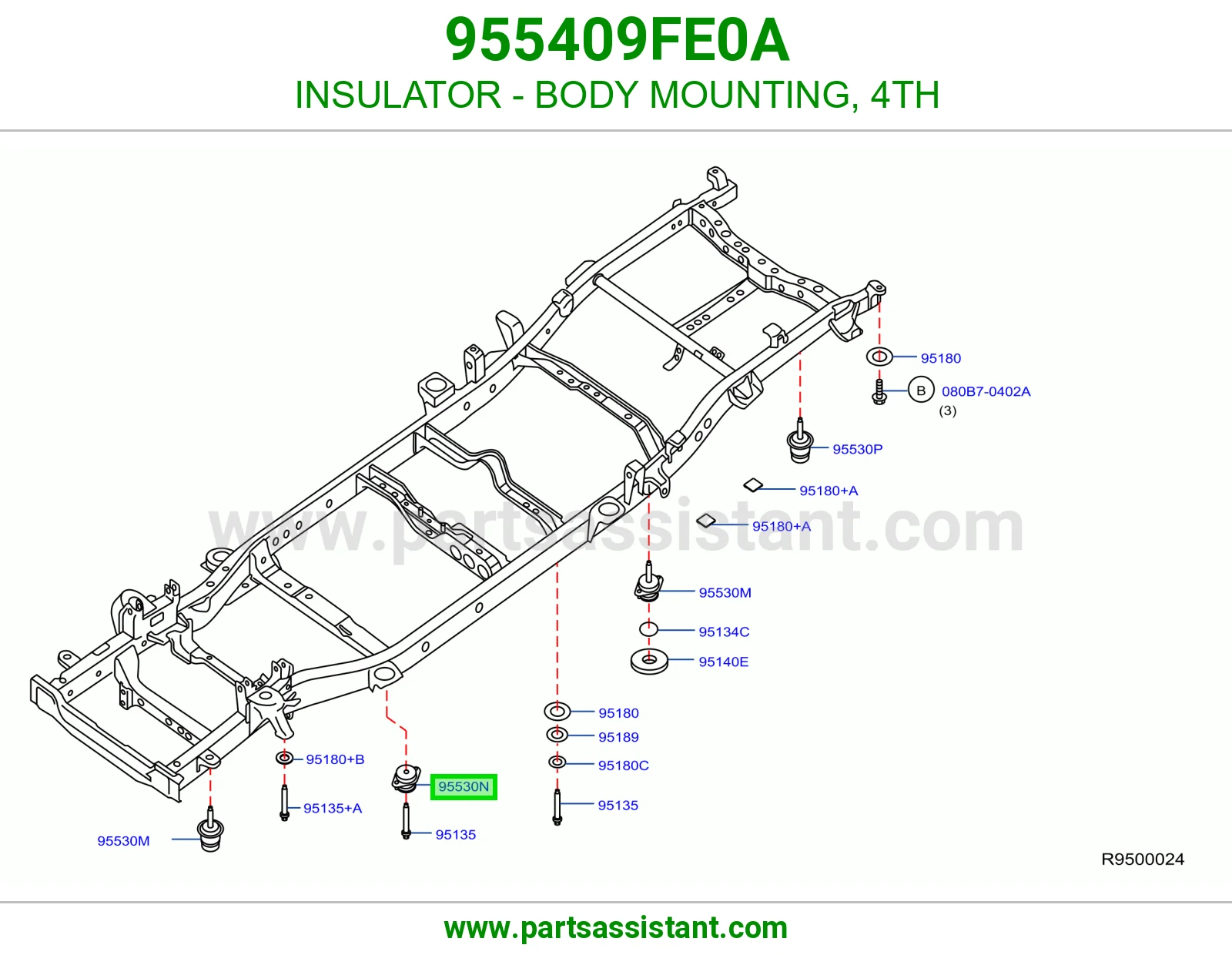 INSULATOR - BODY MOUNTING, 4TH